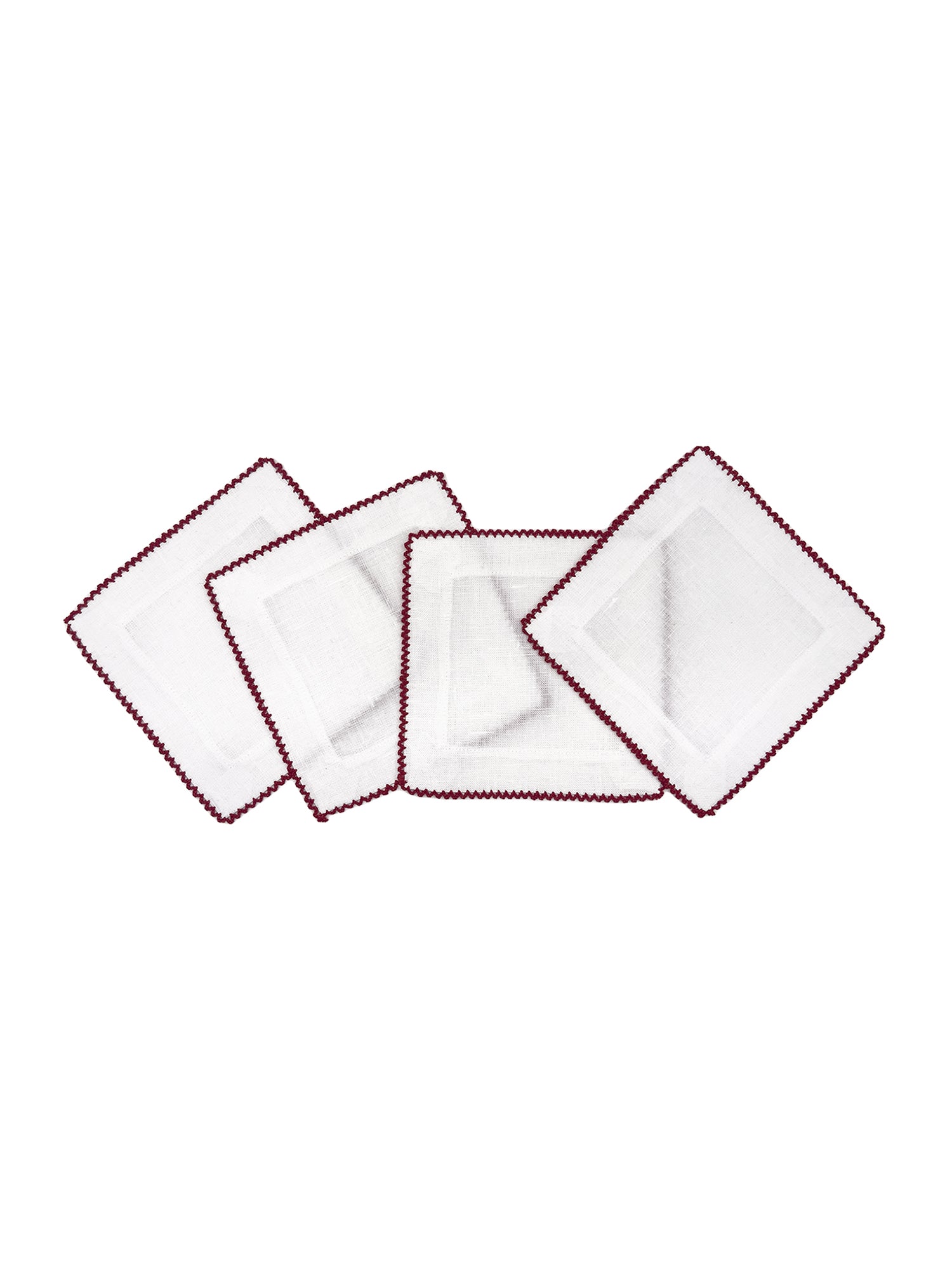 Premium Picot Edge Cocktail Napkins - Elegant Lace Trimmed Paper Napkins for Parties, Weddings & Special Events - 5.5 Inch Square Beverage Napkins for Drinks, Appetizers & Formal Dining