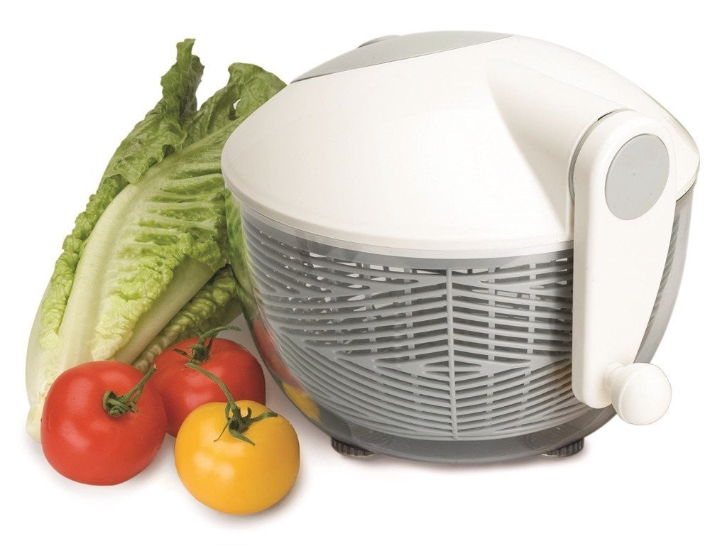 Avanti Salad Spinner with Push Button Brake - Quick Dry Lettuce & Vegetables for Healthy Salads | Perfect for Kitchen, Meal Prep & Healthy Eating