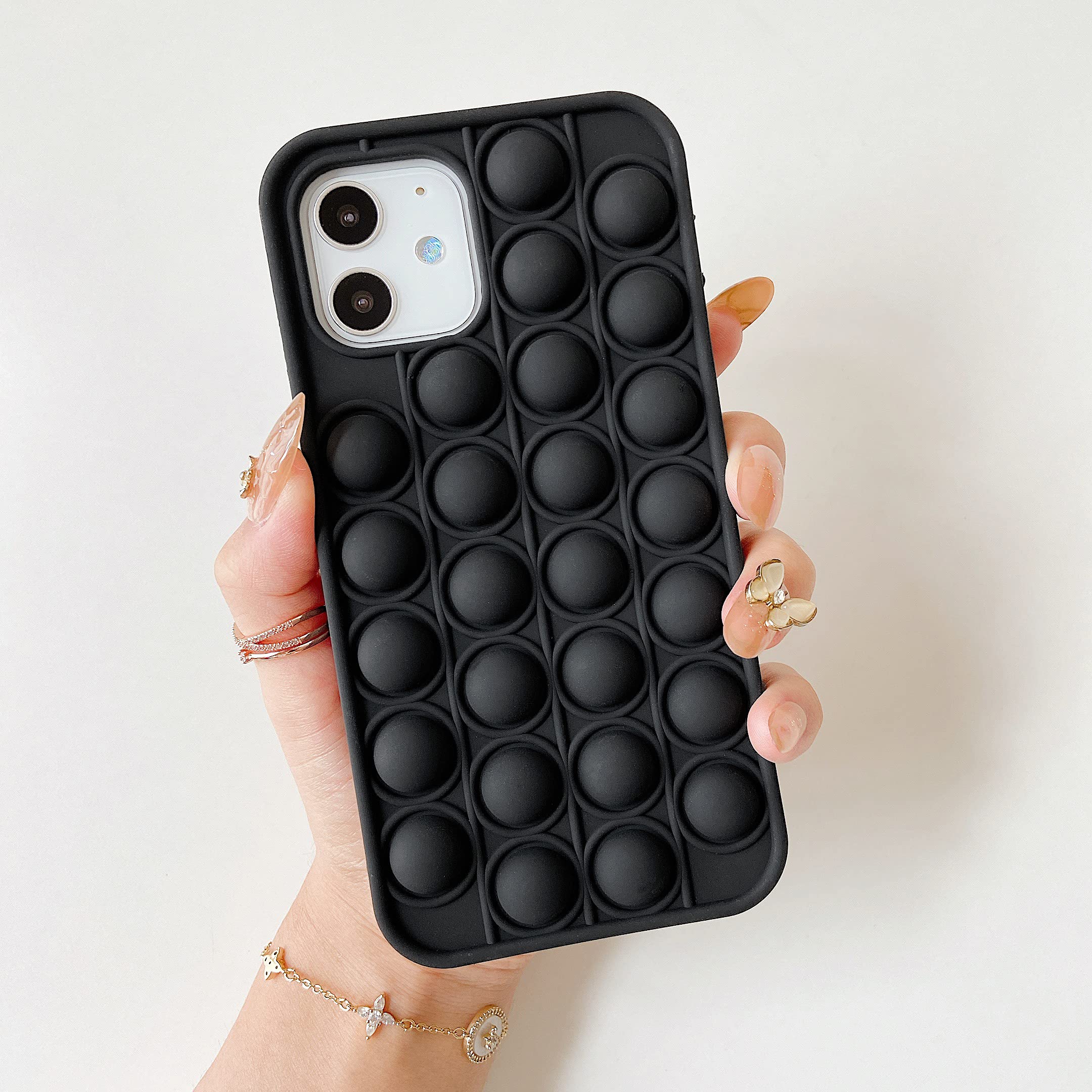 Cocomii - iPhone 11 Pro Max Fidget Case with Sensory Push Pop Bubbles - Stress Relief Phone Cover for Women, Men & Kids - Protective 6.5 inch Shockproof Case (Black) - Perfect for Anxiety Relief, Office Stress & Classroom Focus