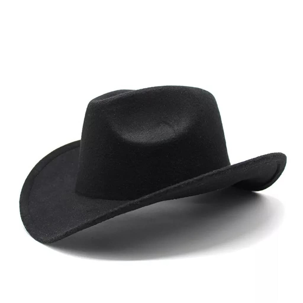 EYHLKM Wide Brim Fedora Cowboy Hat for Men & Women - 56-58cm Unisex Sun Hat for Outdoor, Beach, and Casual Wear (Color: A)