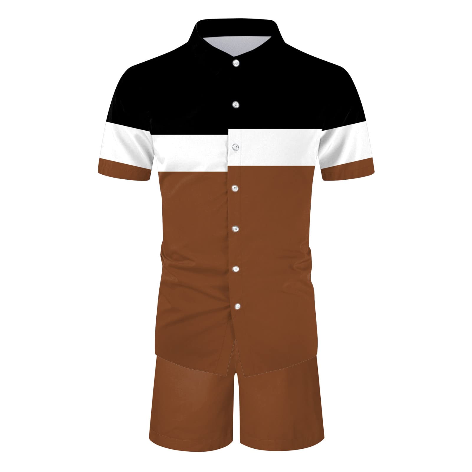 STYR Men's Summer Hawaiian Beach Outfit - 3D Printed Short Sleeve Shirt & Shorts Set for Vacation, Seaside Holidays & Casual Wear | Perfect for Beach Parties, Tropical Getaways & Summer Fashion
