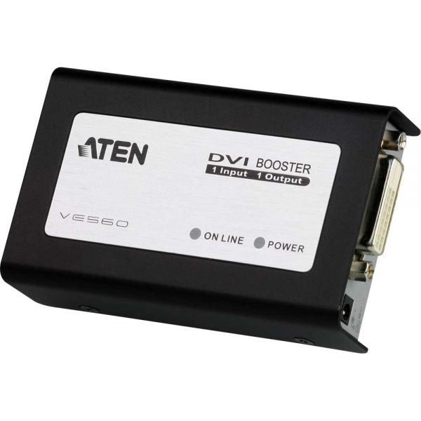 Aten VE560 DVI Booster Extender - 50m (164ft) High-Speed Signal Amplifier for Long-Distance Video Transmission - Perfect for Conference Rooms, Digital Signage & Home Theater Setup