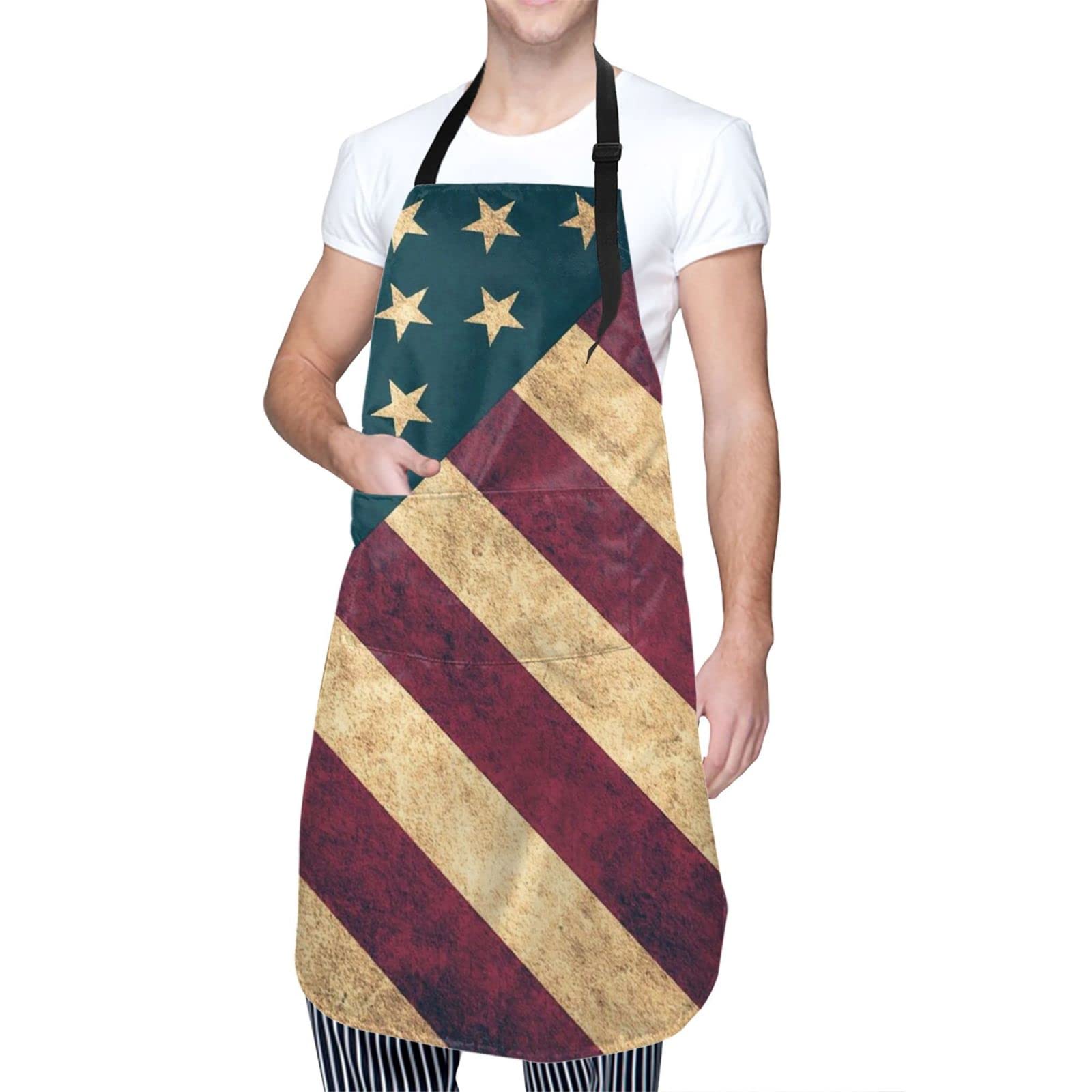 Waterproof Daisy Flower Apron with 2 Pockets - Adjustable Kitchen Apron for Men & Women - Perfect for Cooking, Baking, BBQ & Home Decor