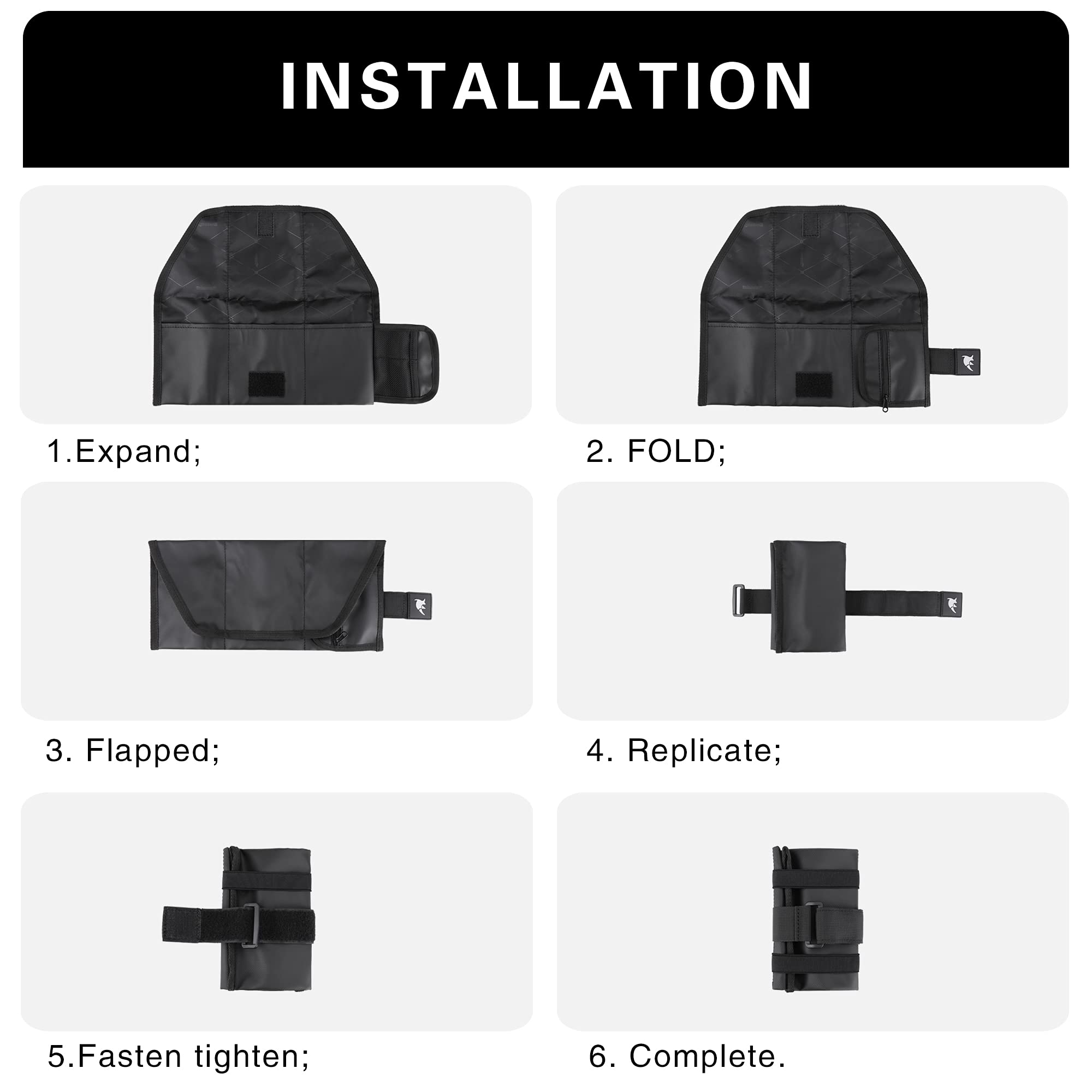 Rhinowalk Bike Saddle Bag - Waterproof Bicycle Roll Tool Pouch for Repair Tools & Accessories - Compact Storage for Mountain Bike, Road Bike, MTB & Fixed Gear - Perfect for Cycling Commutes & Outdoor Adventures