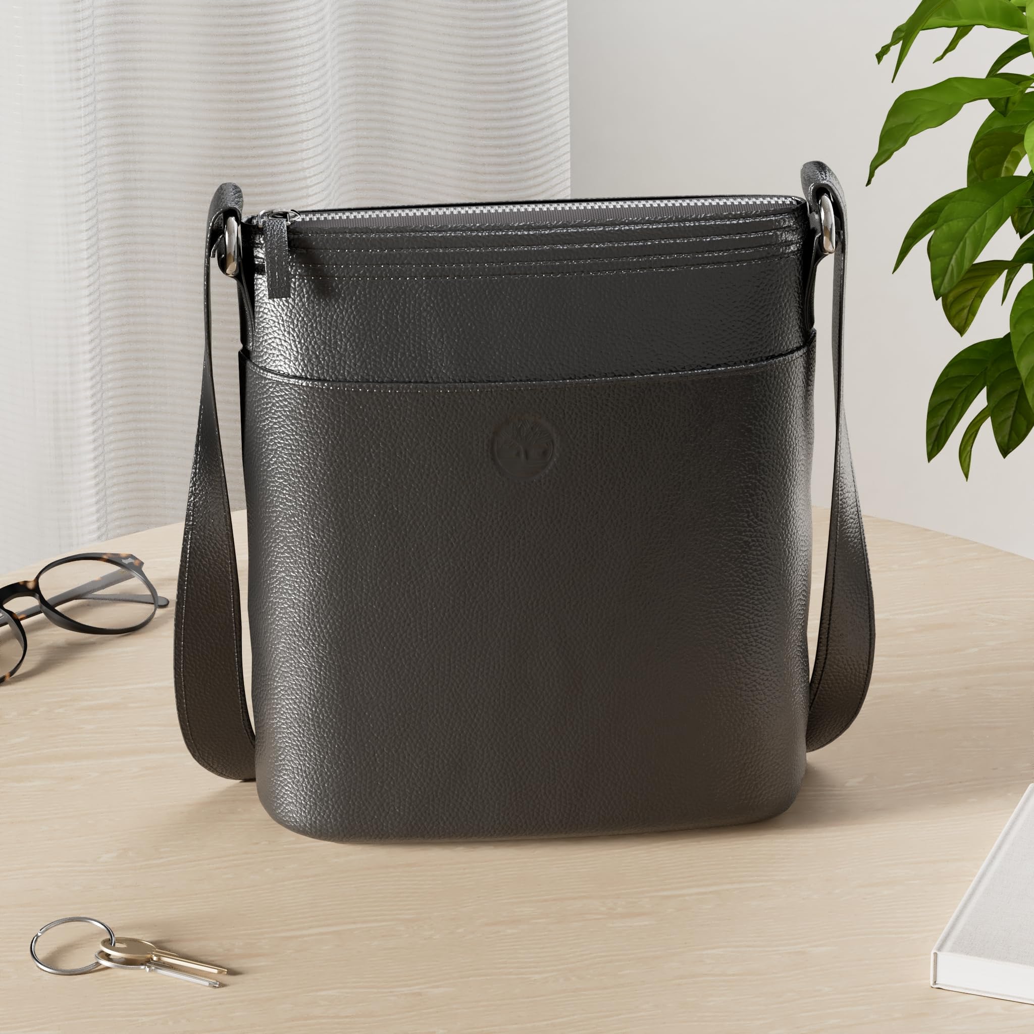 Timberland Genuine Leather Crossbody Bag for Women - Stylish Shoulder Purse for Everyday Use, Travel & Shopping