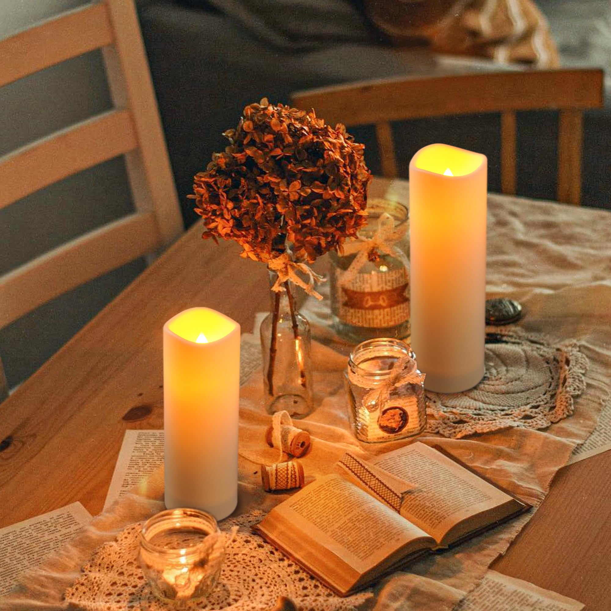 Waterproof Flameless LED Candles - 12PCS Outdoor Battery Candles for Patio & Garden