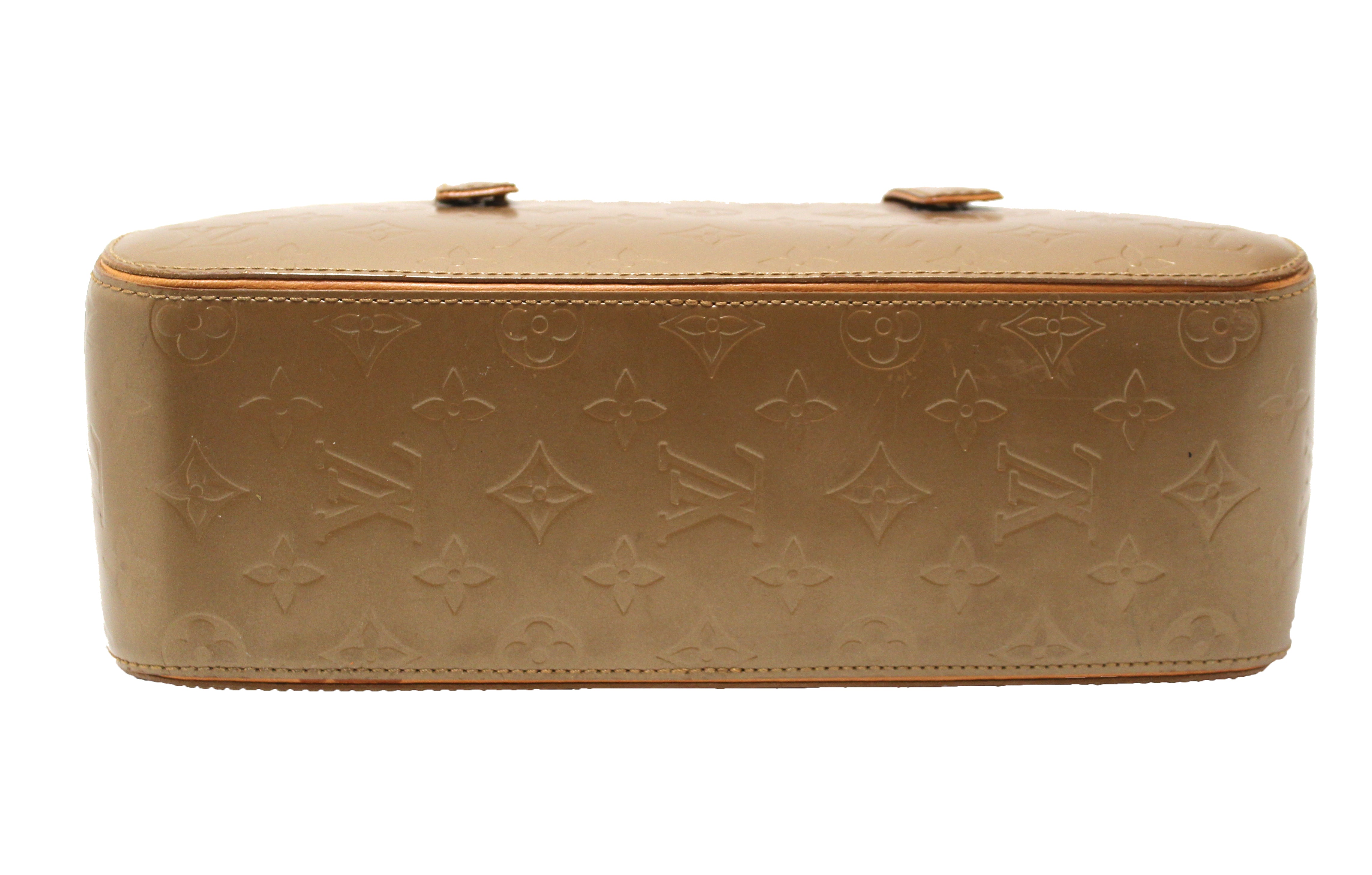 Authentic Louis Vuitton Gold Mat Monogram Vernis Shelton Handbag for Women - Luxury Designer Shoulder Bag Purse for Work, Party & Evening Events