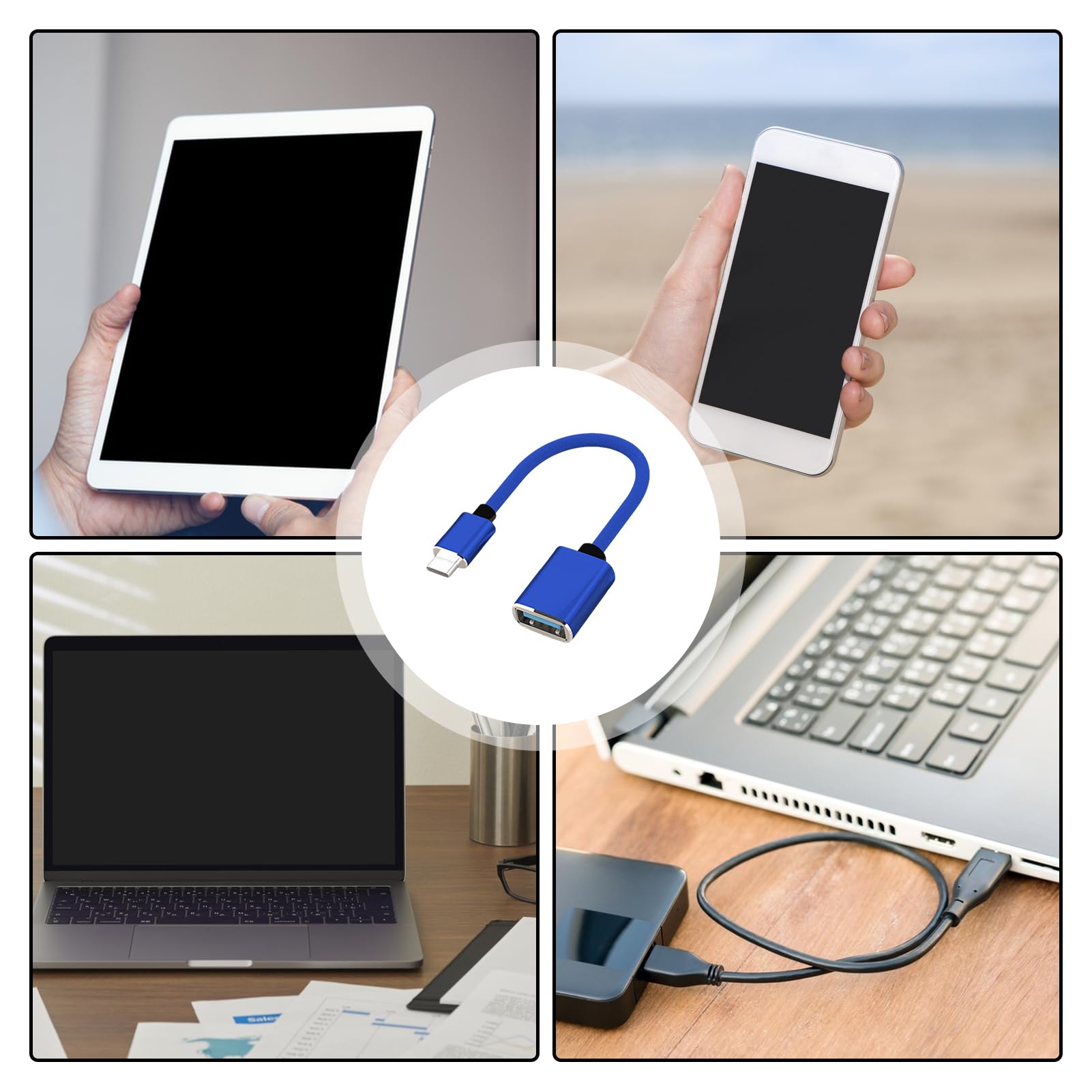SOYDAN 2-in-1 OTG USB Card Reader Adapter - Plug & Play Memory Card Reader for Camera, Computer, Smartphone | Perfect for Travel Photography, File Transfer & Data Backup