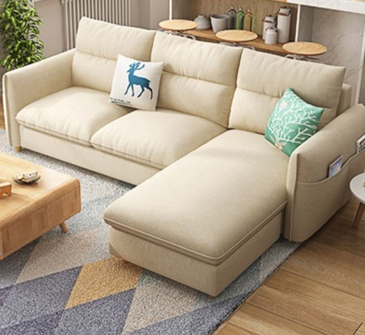 Modern Nordic Fabric Sofa - Minimalist Comfort for Living Room & Lounge | PIETRO