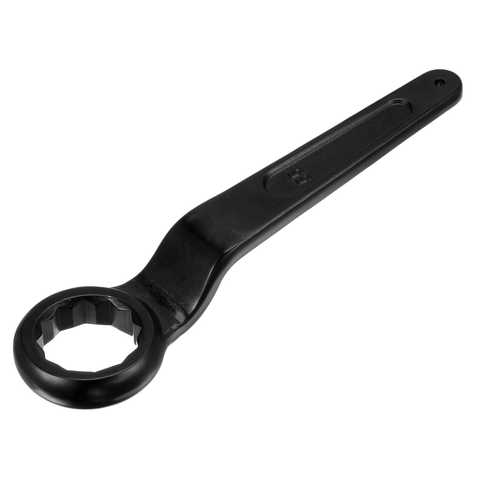 uxcell 55mm Offset Box End Ring Type Impact Wrench - High Tensile Steel Single Head Wrench Hand Tool with Extended Handle & Hanging Hole - Perfect for Automotive Repair, Machinery Maintenance & DIY Projects