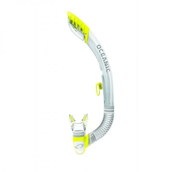 Oceanic Ultra Dry 2 Snorkel Set - Top Dry Snorkel for Adults with Splash Guard & Comfortable Mouthpiece - Perfect for Scuba Diving, Snorkeling & Beach Vacations