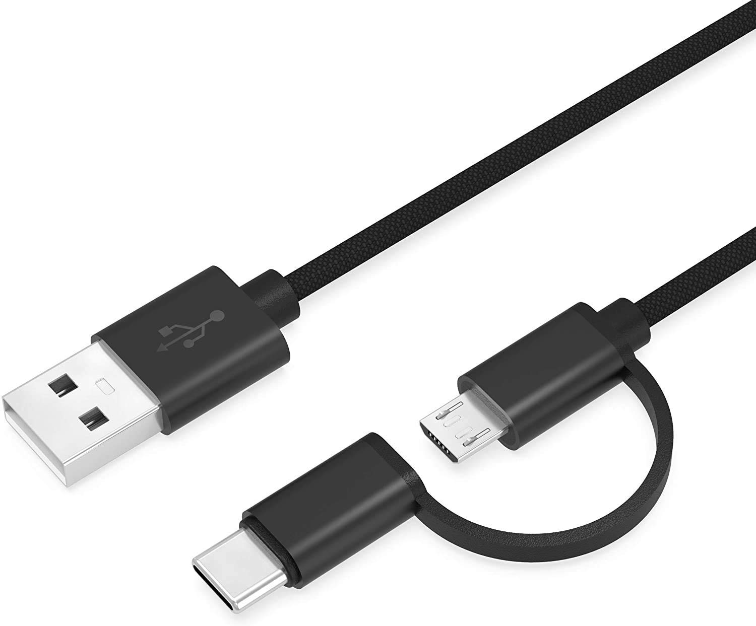 Premium 2-in-1 USB Type C & Micro USB Charging Cable for Samsung Galaxy Tab A/E/S/S2/S3/S4 (7.0