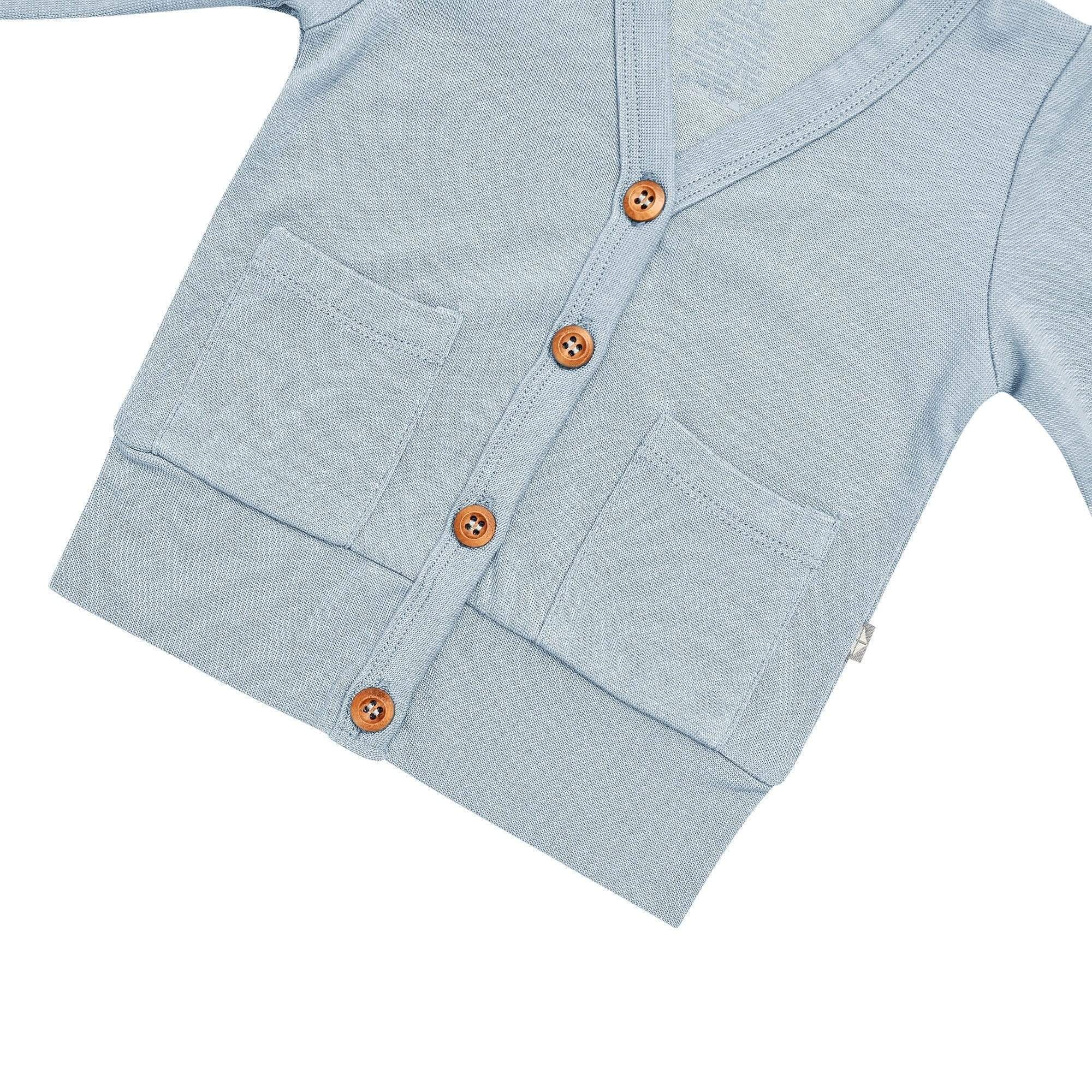 Soft & Cozy Bamboo Jersey Cardigan for Women - Lightweight Knit Sweater in Fog Color - Perfect for Layering in Fall & Winter