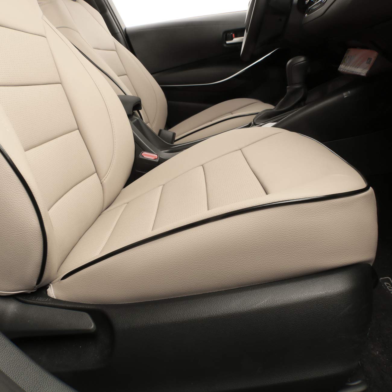 Premium Custom Fit Leather Car Seat Covers for Buick Encore GX 2020-2025 - Full Set Beige - Waterproof & Anti-Slip Protection - Perfect for Road Trips, Daily Commute & Pet Owners