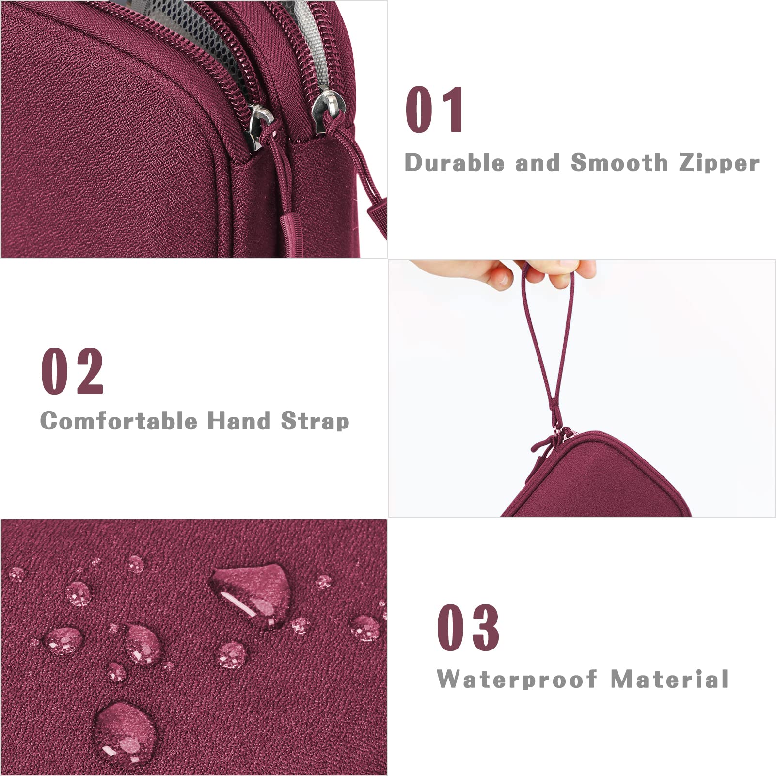 FYY Travel Cable Organizer Bag - Waterproof Double Layer Storage for Charger, Phone, Earphone - Perfect for Travel & Daily Use