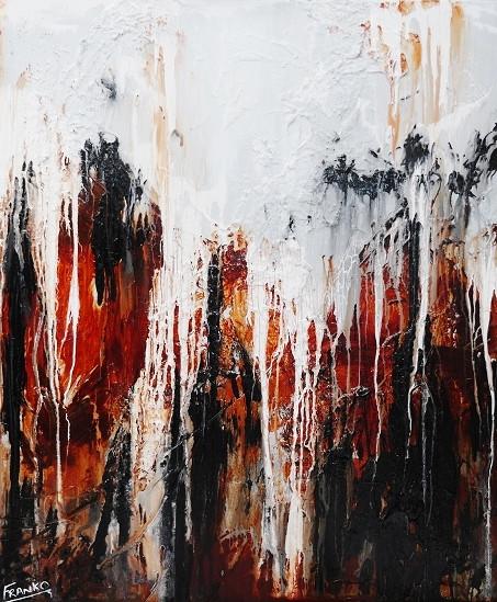 Clay Barron 120cm x 100cm Brown Abstract Canvas Painting - Modern Wall Art for Living Room, Bedroom & Office Decor