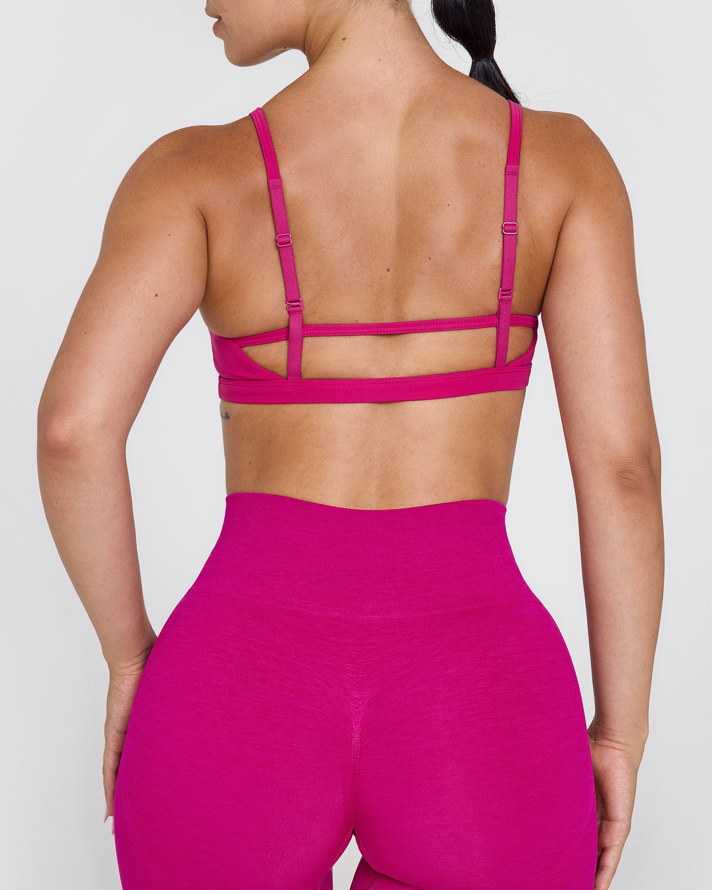 Timeless Strappy Bralette - Comfortable Wireless Lace Bralette in Fuchsia Pink for Women | Perfect for Yoga, Lounge Wear and Everyday Comfort
