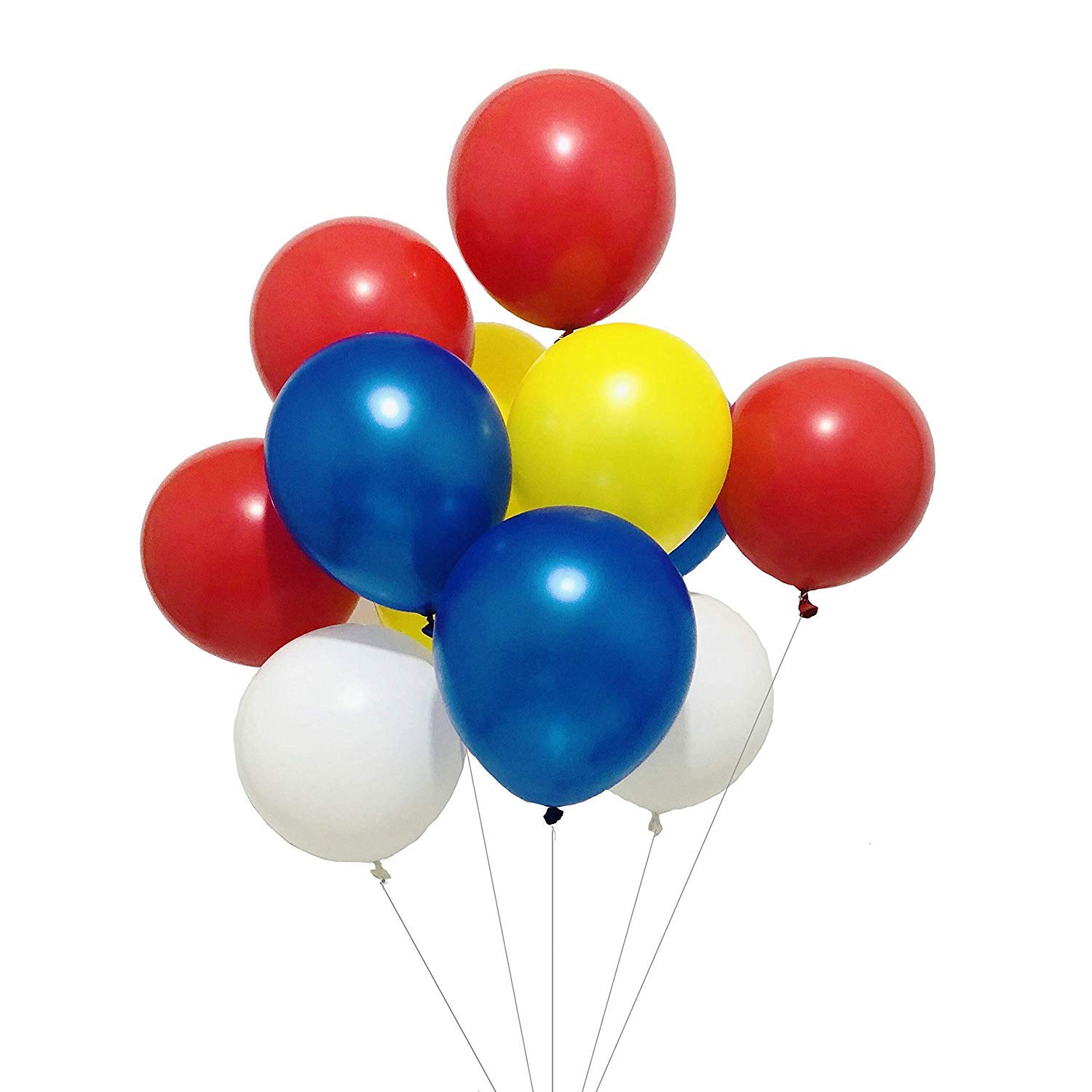 102-Piece Blue & White Balloon Arch Kit - 12 Inch Royal Blue, White, Yellow Balloons for Baby Showers & Birthday Decorations | Perfect for Blue-Themed Baby Showers, Boy Birthdays, Gender Reveals & Party Backdrops