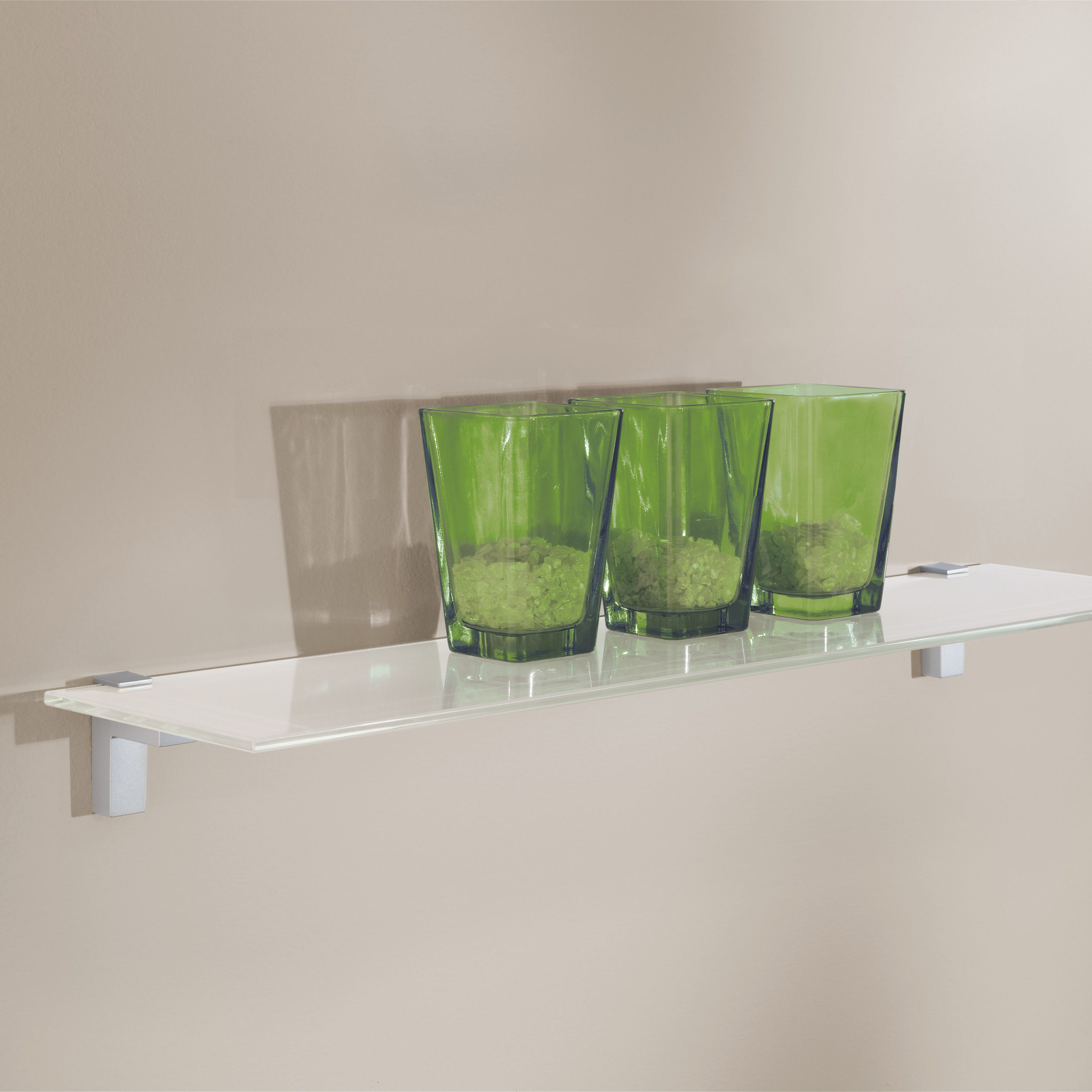 Glassline Square Shelf Board - Sturdy and Stylish Floating Shelves for Home & Office Organization - Perfect for Displaying Books, Decor, and Essentials in Living Room, Bedroom, or Kitchen