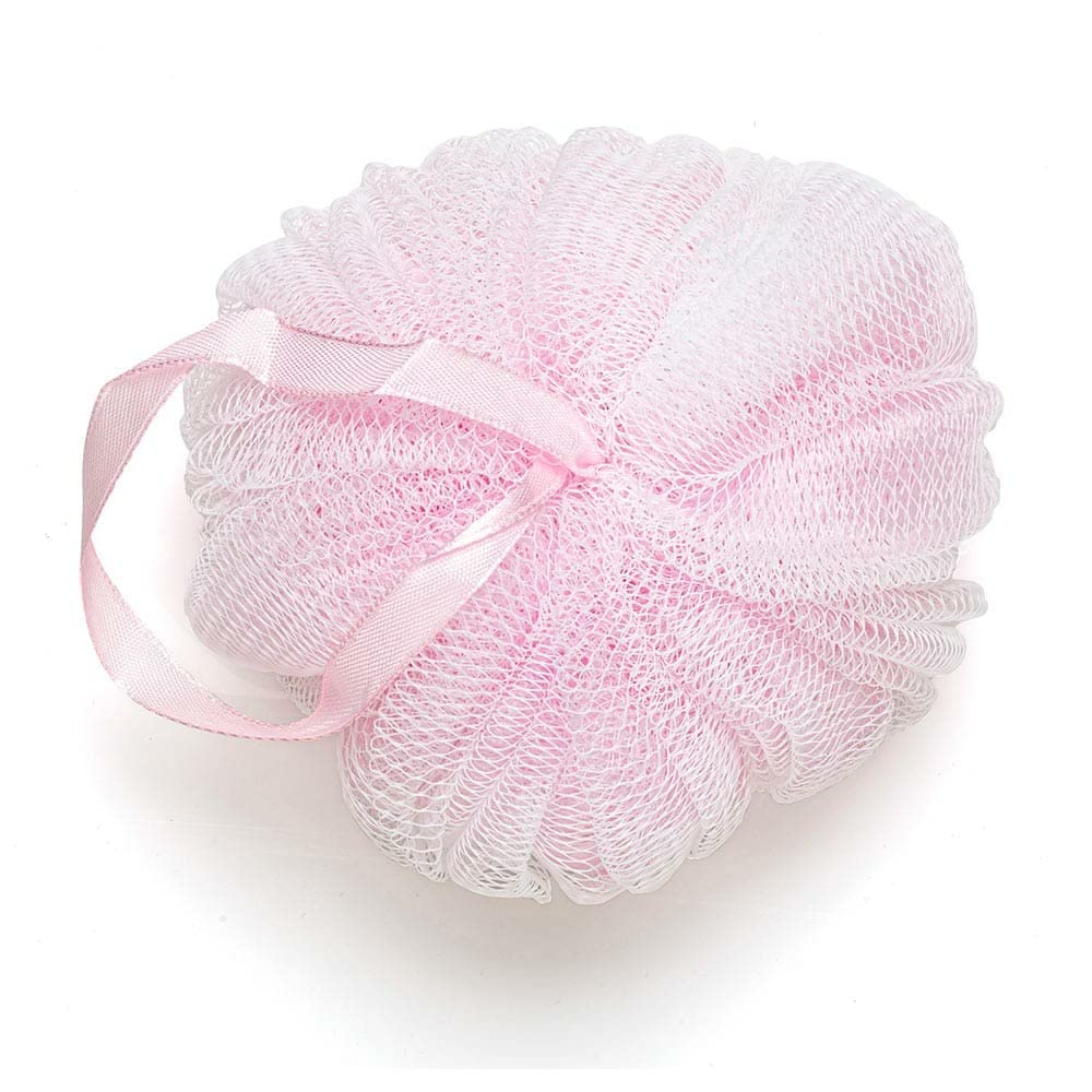 Premium Pink Loofah Sponge for Women & Men - Gentle Exfoliating Body Scrubber, Bath Sponge & Shower Pouf | Soft Luxury Loofah for Smooth Skin | Ideal for Daily Shower, Spa & Skincare Routine - Pack of 1