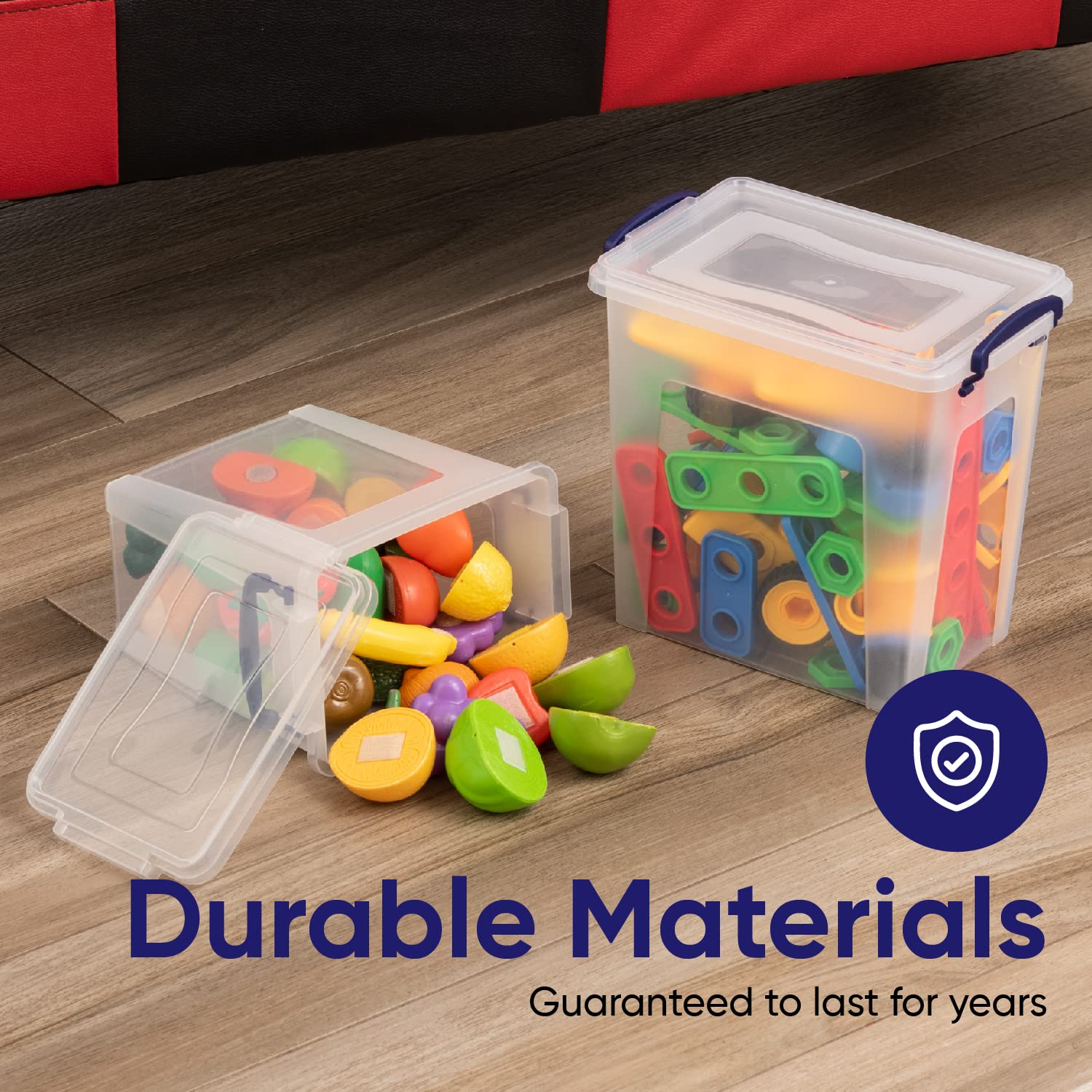 Superior Clear Plastic Storage Bins with Lids - 6 Pack 14.7 Qt Stackable Organizing Containers for Home, Office, Dorm - BPA Free, Non-Toxic, Odorless | Perfect for Closet Organization, Pantry Storage & Toy Organization