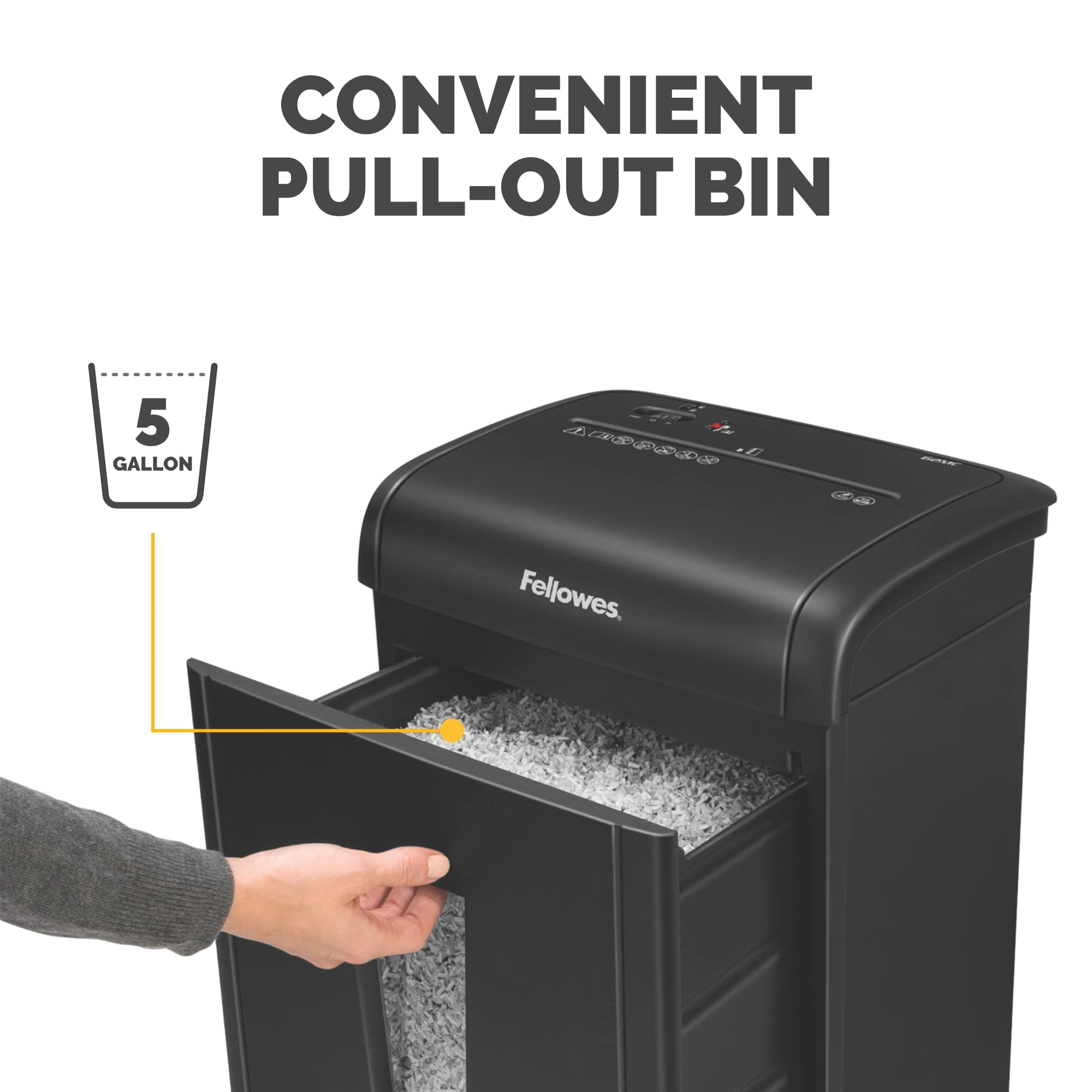 Fellowes 62MC 10-Sheet Micro-Cut Paper Shredder with Safety Lock for Home & Office Use - Secure Document Destruction for Tax Records, Credit Cards & Confidential Files