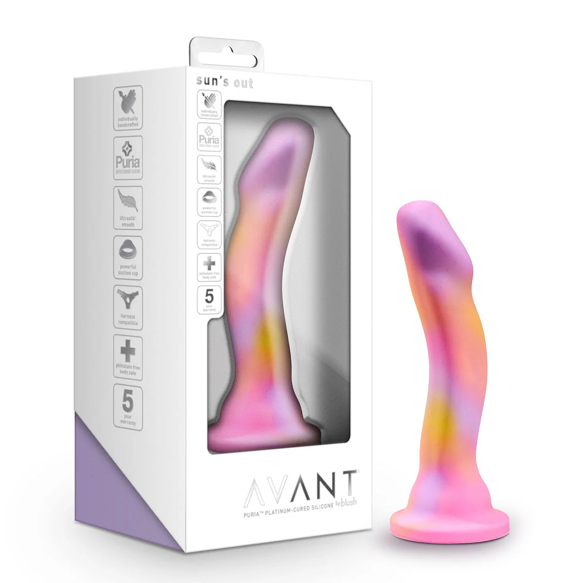 Avant Sun's Out Pink Dildo - Premium Silicone Adult Toy for Women, G-Spot & Clitoral Stimulation - Perfect for Solo Play & Couples Intimacy