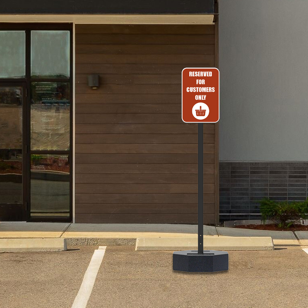 60 LB Heavy Duty Outdoor Portable Parking Lot Sign with 60