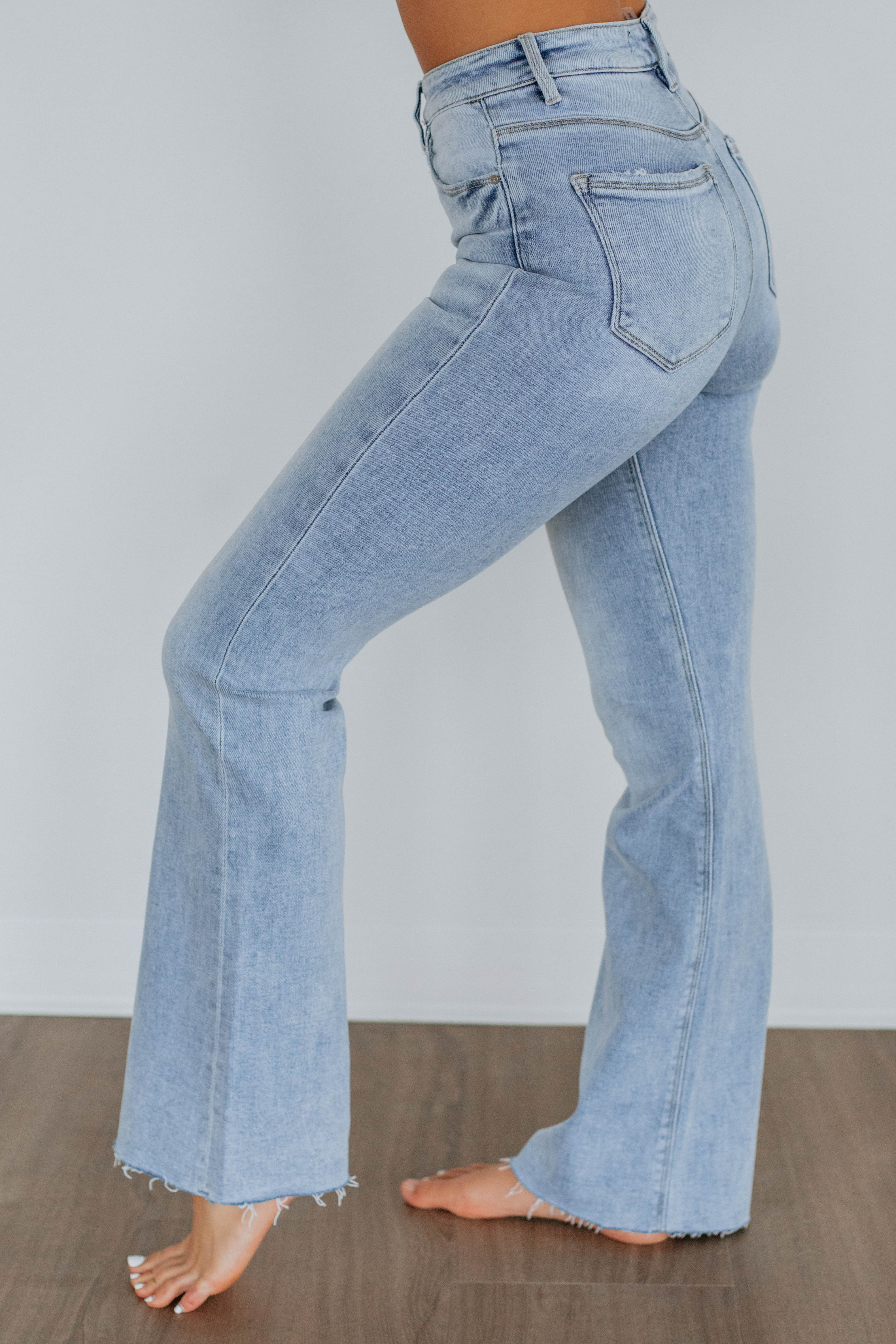 Arya Risen Light Wash Distressed Denim Jeans for Women - High Waisted Skinny Jeans with Stretch - Perfect for Casual Outfits & Streetwear Fashion