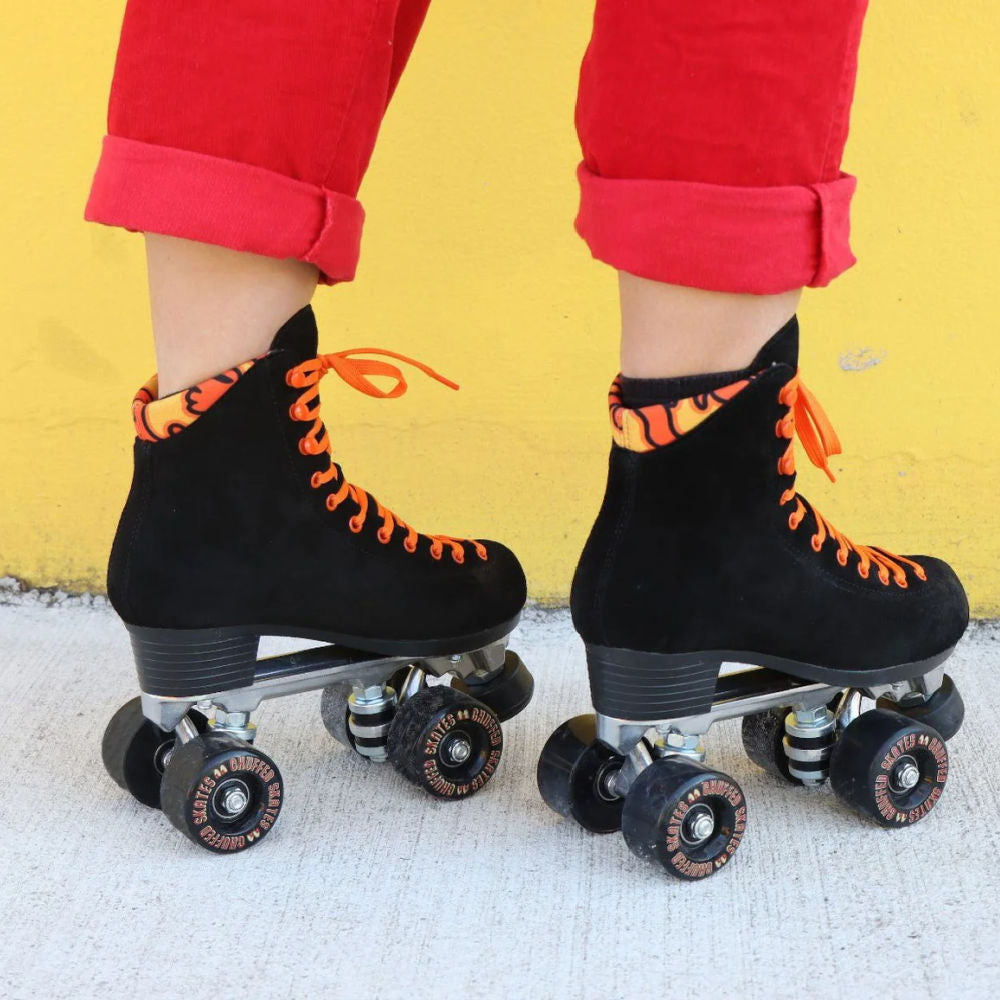 Chuffed Crew Skate Fuegote Black Skateboard Shoes - Durable & Comfortable for Street Skating & Casual Wear