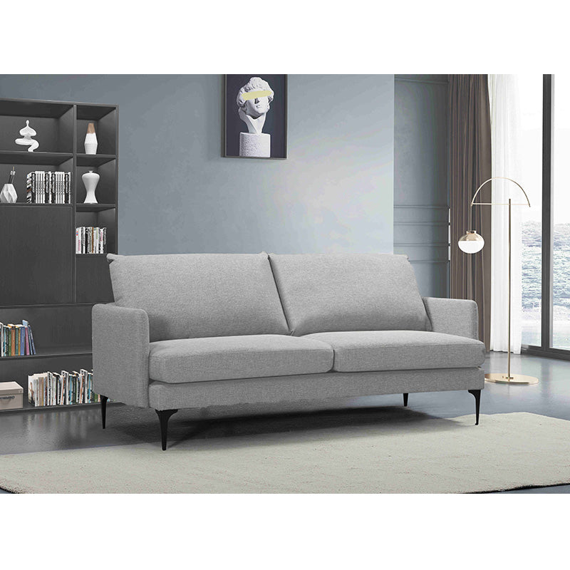 HARLOW 3-Seater Sofa Light Grey - Modern Living Room Furniture for Small Spaces & Apartments