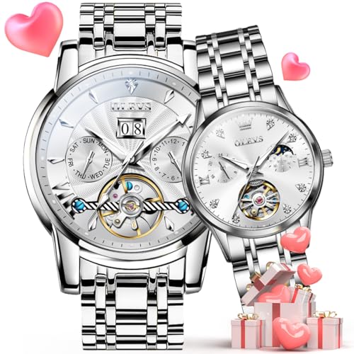 9965+6608: Silver band & white dial
