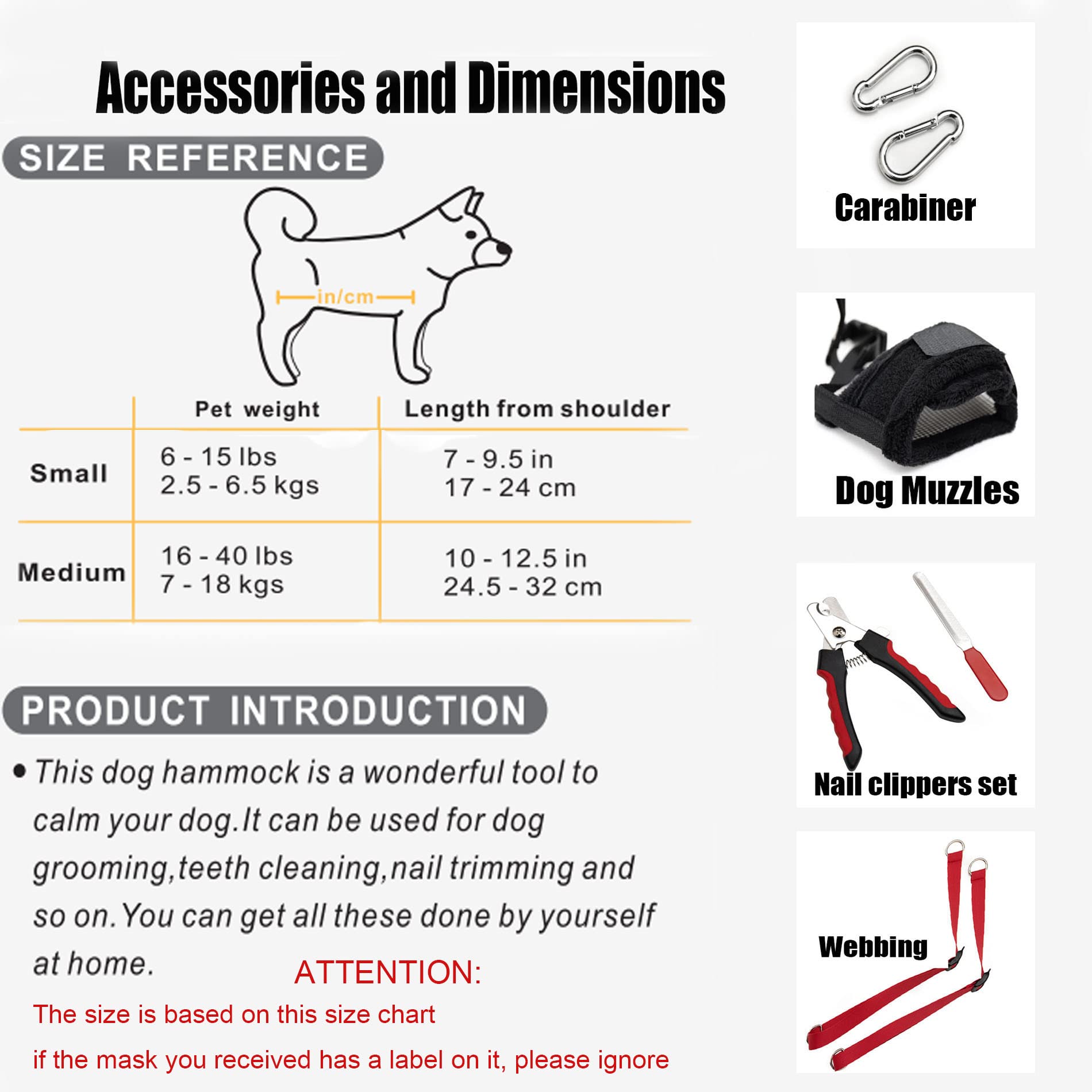 **Dog Grooming Hammock Harness & Pet Care Kit – Nail Clippers, Muzzle, Trimmer for Small, Medium & Large Breeds (6-40 lbs) – Perfect for At-Home Grooming & Pet Spa Days**