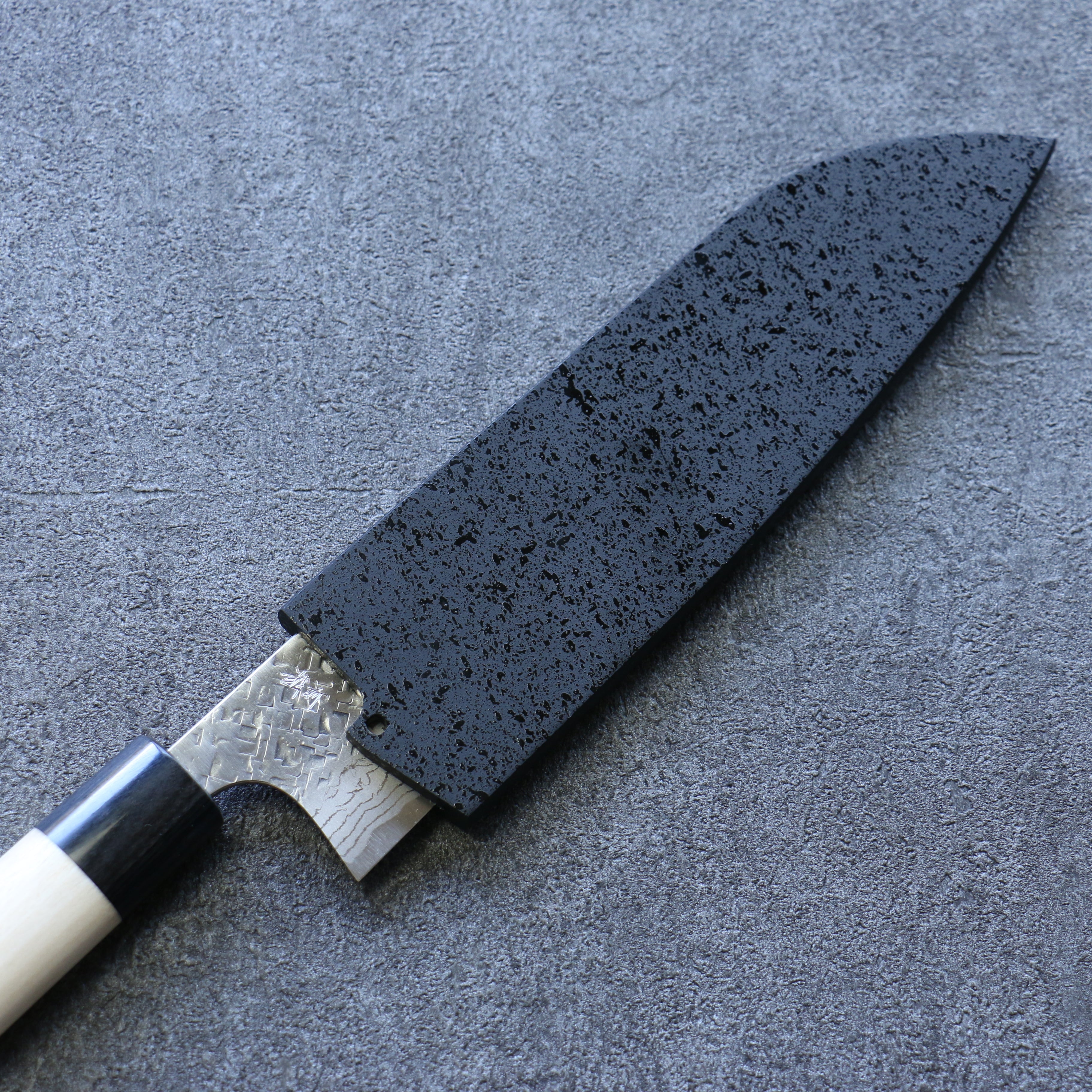 Premium Kuroshime Magnolia Wood Sheath for 165mm Santoku Knife - Handcrafted Plywood Pin Protection - Perfect for Kitchen Storage, Travel & Gift Giving