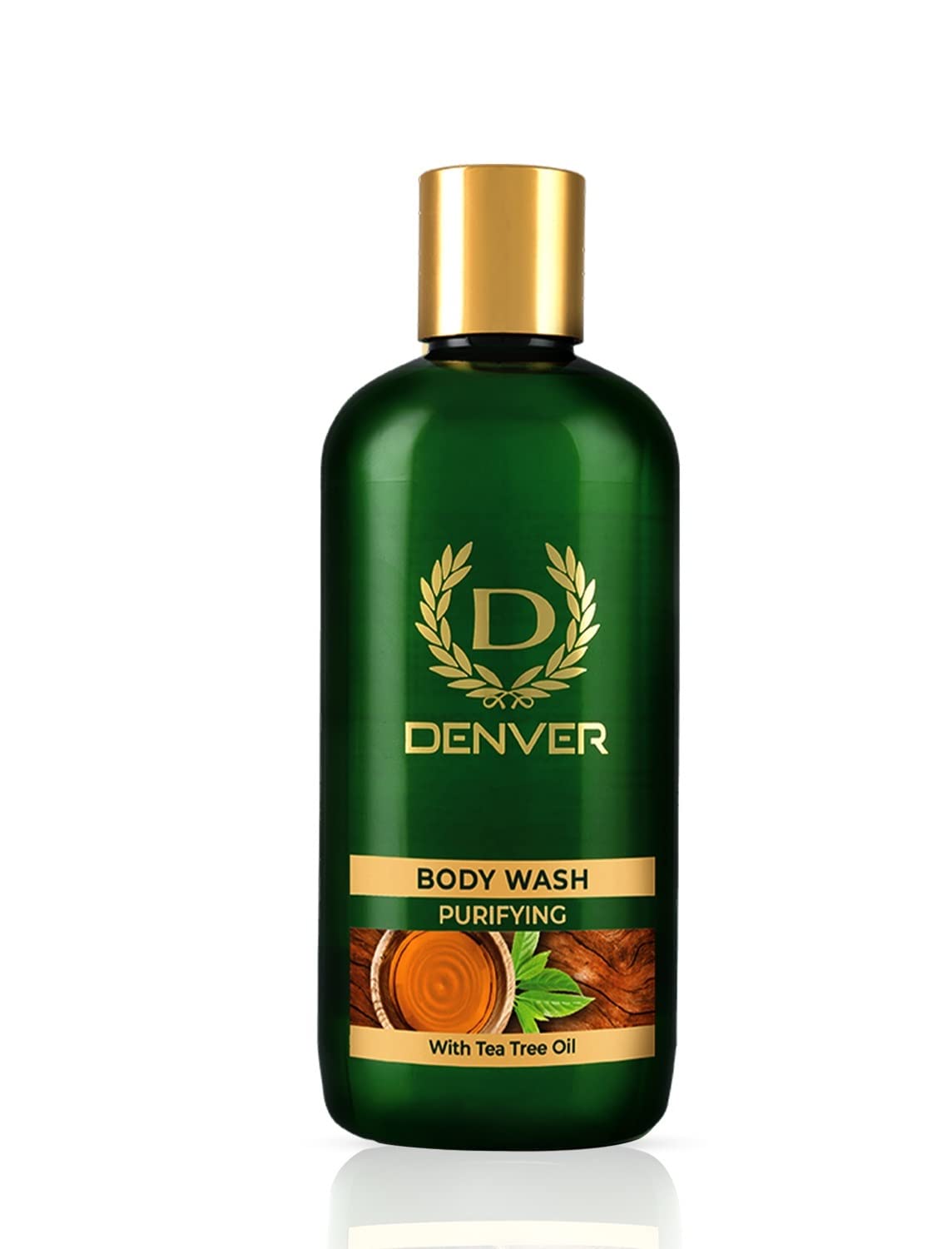DENVER Purifying Body Wash with Tea Tree Oil - 325ML | Soap-Free Formula for Deep Cleansing | Men's Shower Gel for Acne-Prone & Oily Skin | Refreshing Bath Essential for Gym & Post-Workout Use