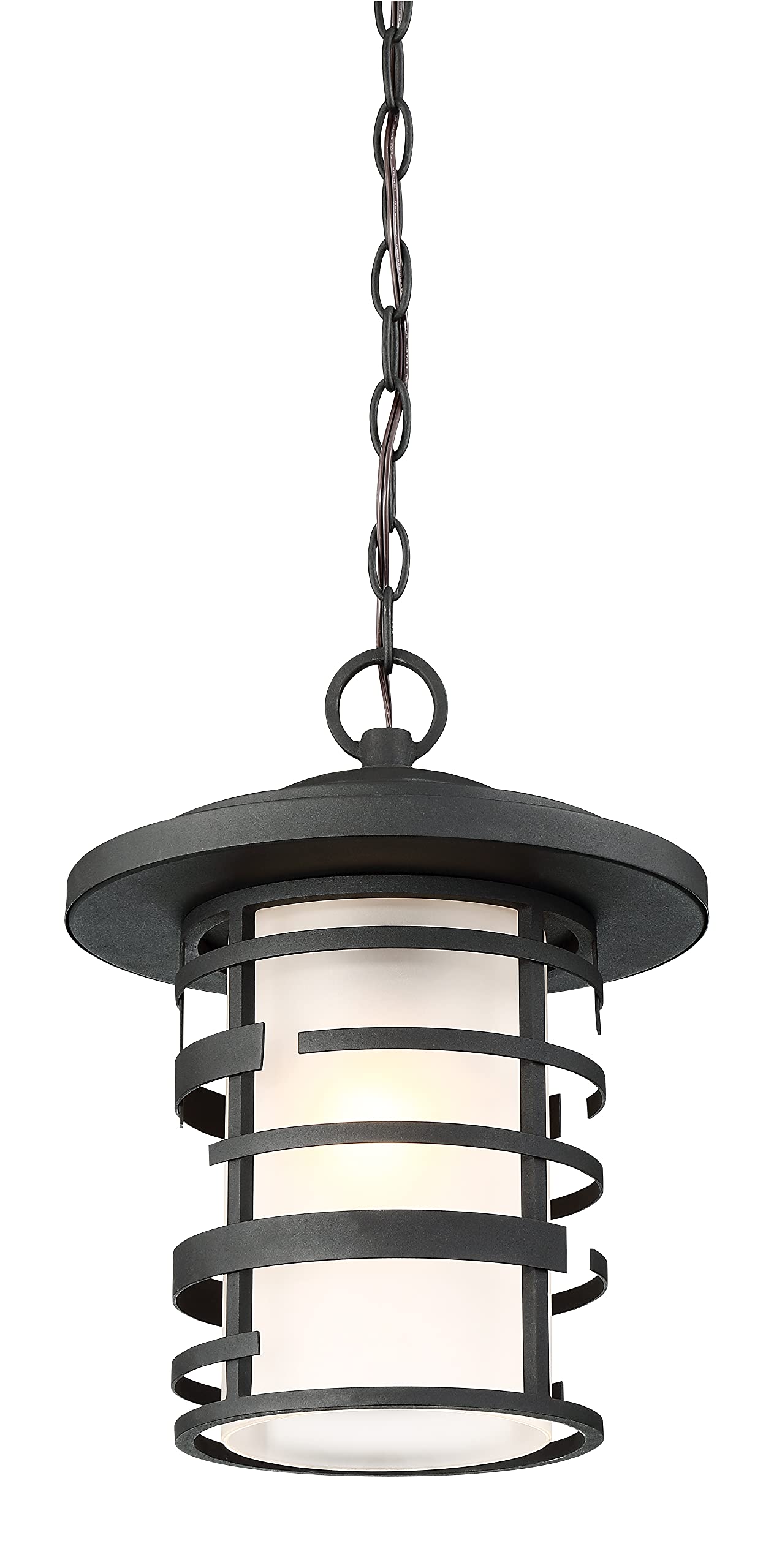 Nuvo 60/6405 Black One Light Hanging Lantern - Perfect for Porch, Patio, and Entryway Lighting