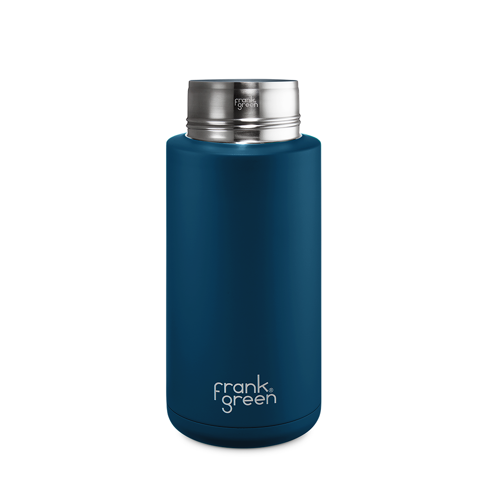 Eco-Friendly Ceramic Reusable Water Bottle - 34oz (1000ml) Leak-Proof & Insulated - Perfect for Gym, Hiking, Office & Travel