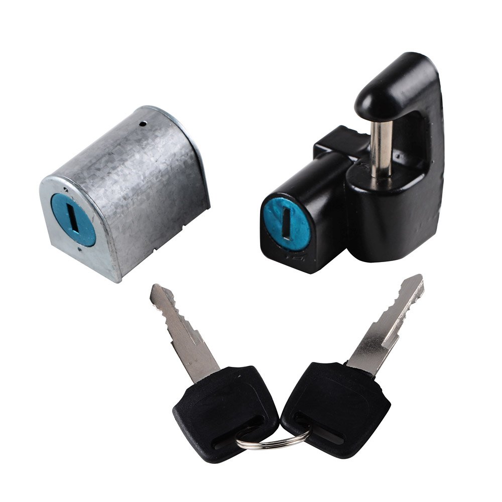 Premium Ignition Fuel Gas Cap & Steering Lock Set with 2 Keys + Glossy Black Battery Side Cover - Compatible with 1999-2008 Honda Shadow VLX 600 - Motorcycle Security & Customization Upgrade for Cruiser Bikes