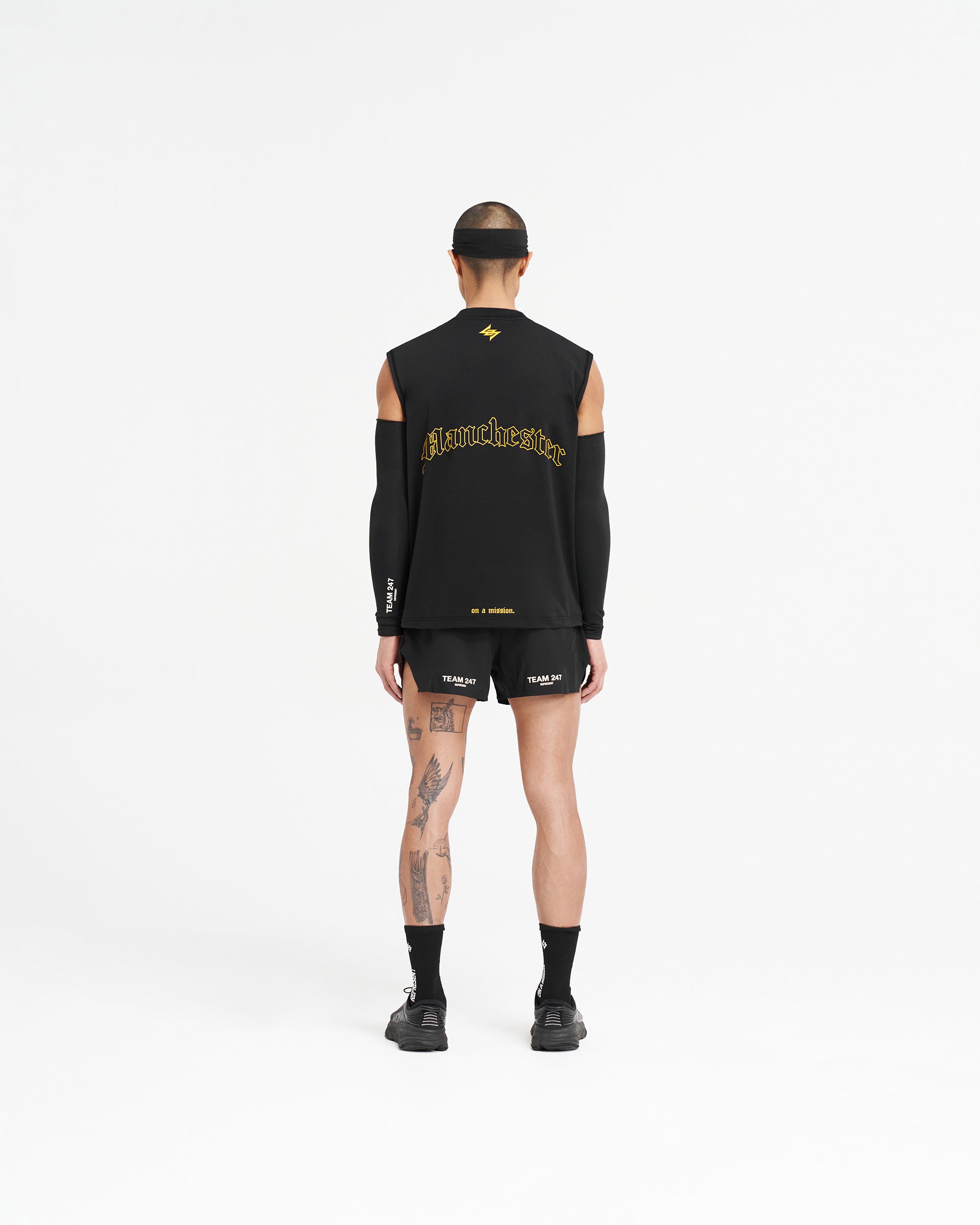 247 Manchester Marathon Oversized Tank Top - Black | Comfortable & Breathable Running Shirt for Men & Women | Perfect for Marathons, Gym Workouts & Casual Wear