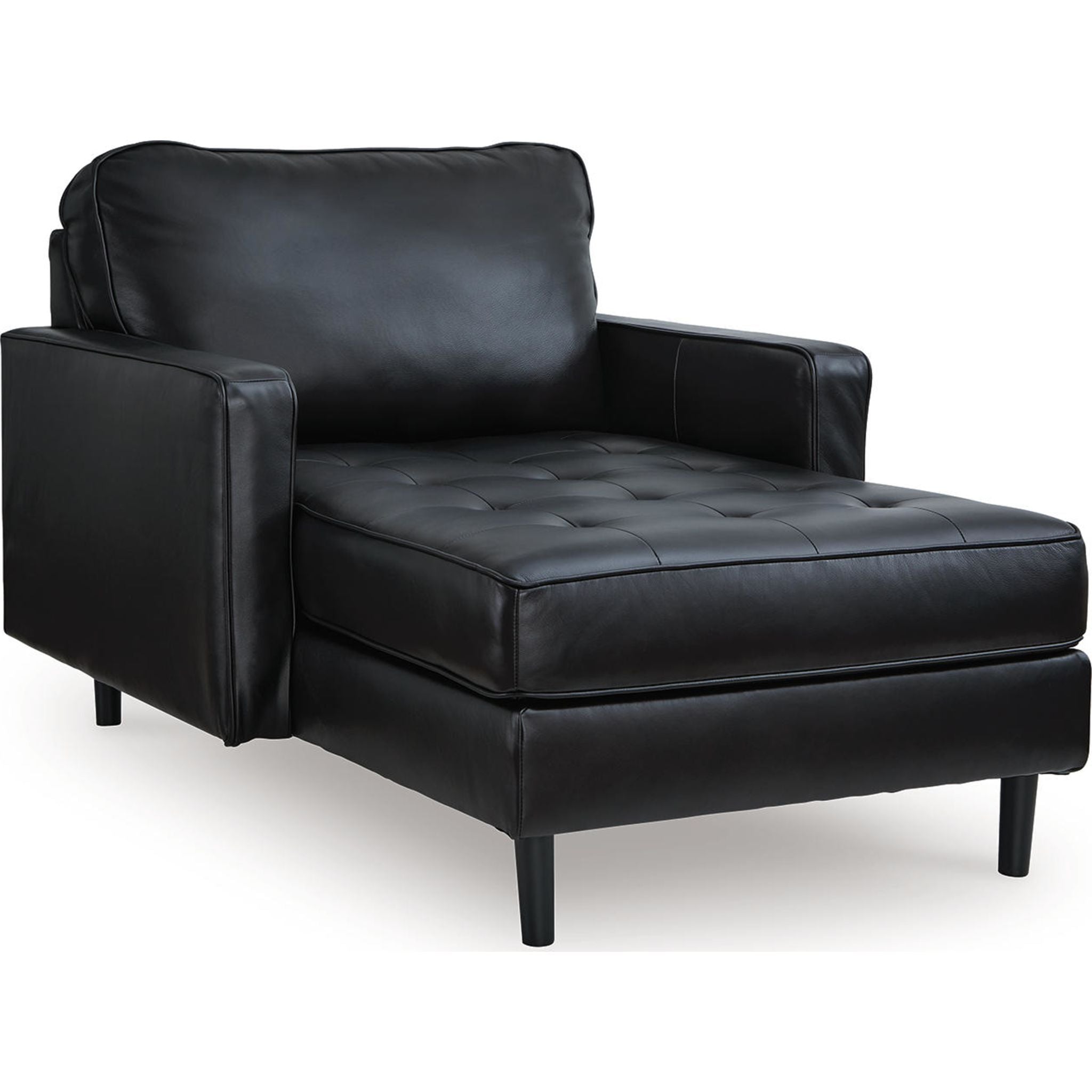 Bryceview Chaise Lounge - Modern Onyx Black Outdoor Patio Furniture for Relaxing in Your Garden or Poolside