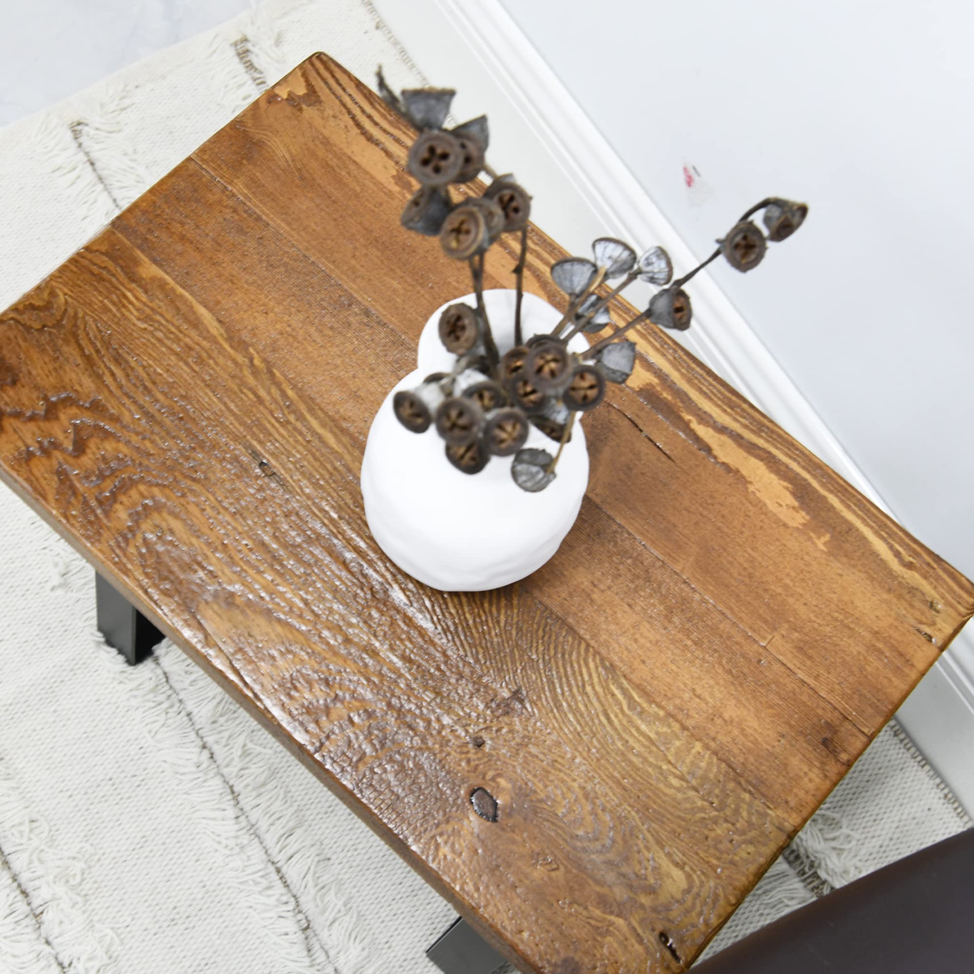 Reclaimed Pine Wood Bench - 19