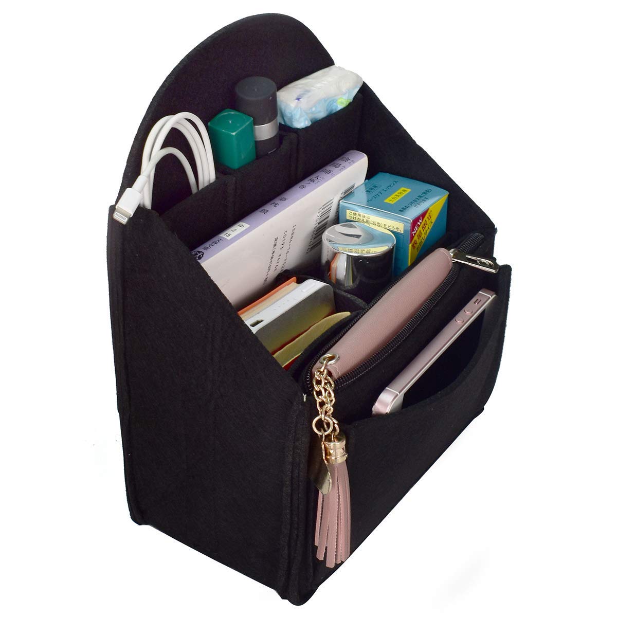 VANCORE Felt Backpack Organizer Insert - Perfect for Rucksack, Handbag & Shoulder Bag - Travel, Work & Daily Use Storage Solution