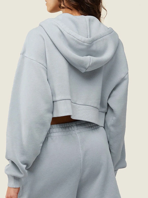 ZASUWA Women's Casual Zip Up Hoodie with Front Pockets - Stylish & Comfortable for Everyday Wear, Gym, and Outdoor Activities