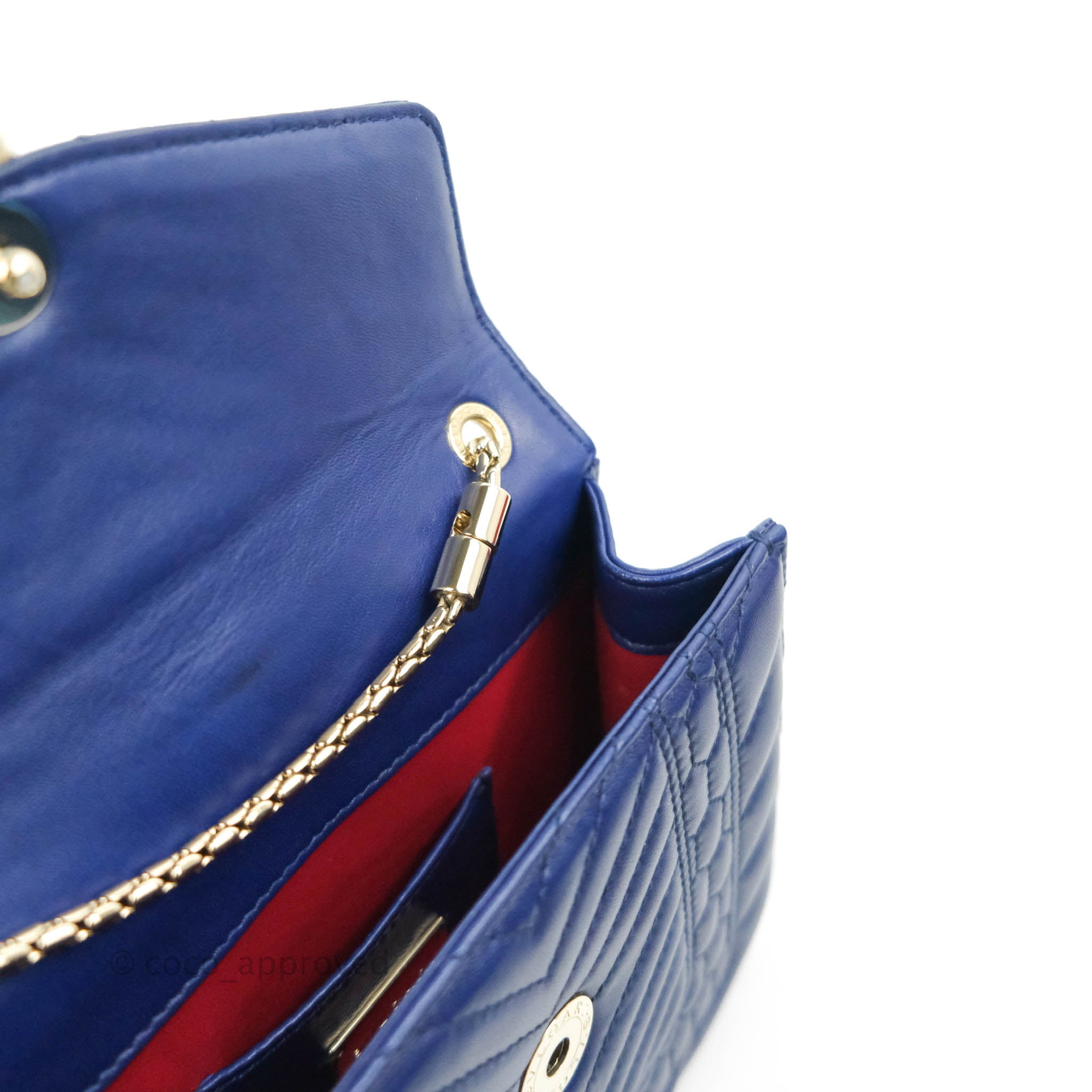 Bvlgari Small Quilted Scaglie Serpenti Forever Shoulder Bag in Blue | Luxury Designer Crossbody Purse for Women | Perfect for Evening Parties, Date Nights & Special Occasions