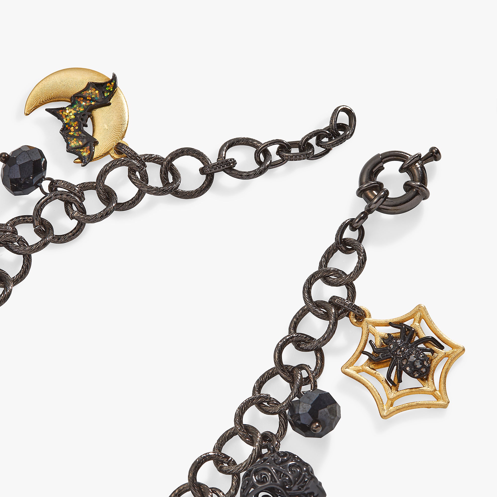 Halloween Charm Bracelet for Women - Spooky Cute Beaded Jewelry for Trick or Treat, Costume Party & Holiday Gifts