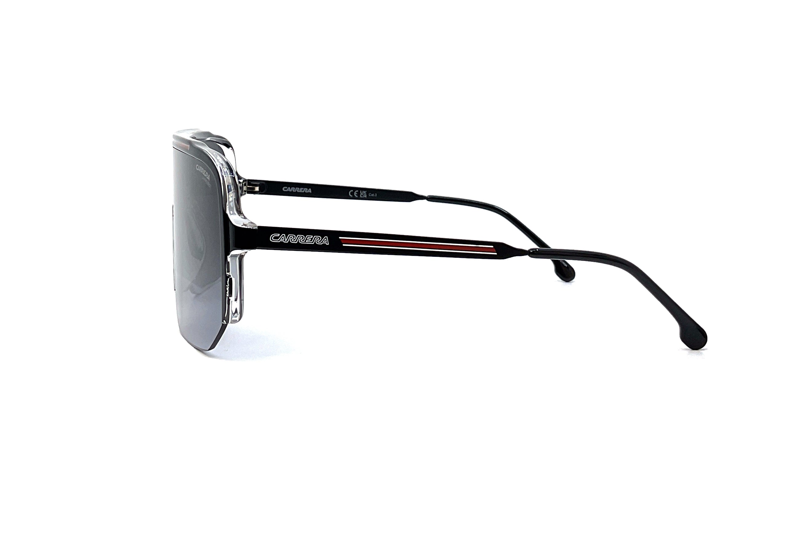 Carrera 1060/S Black Red Sunglasses - Polarized UV Protection for Men & Women - Perfect for Driving, Running, and Outdoor Sports