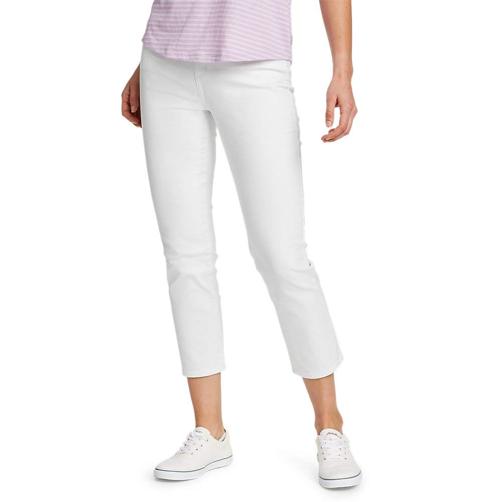 Eddie Bauer Women's Voyager Crop Jeans - Comfortable Stretch Denim Pants for Hiking, Travel & Casual Wear