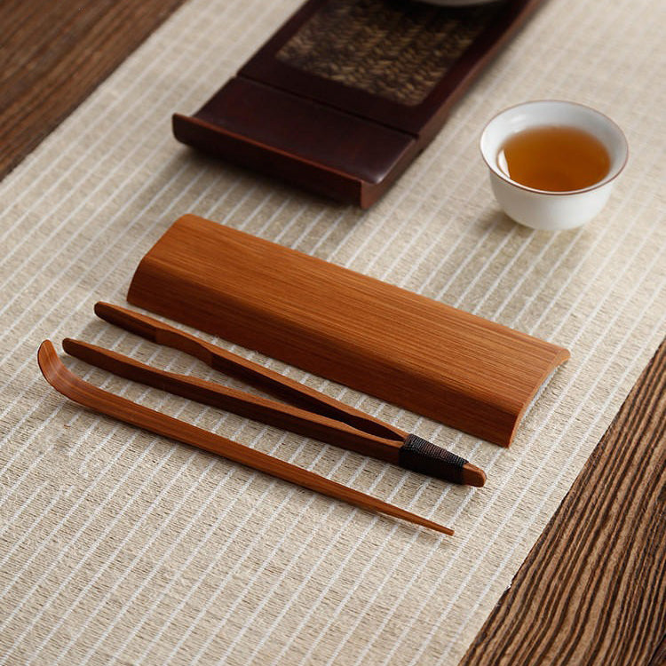 Premium Bamboo Tea Scoop with Storage Bag - Perfect for Loose Leaf Tea Brewing, Tea Ceremonies, and Home Tea Accessories