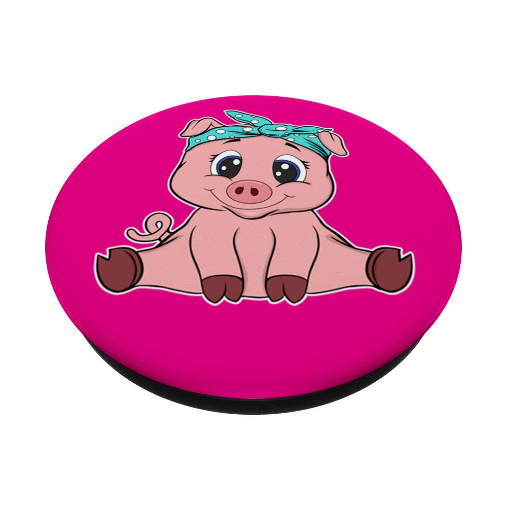 Pig Bandana PopSocket - Cute Swappable Grip for Phones & Tablets, Perfect Gift for Piggy Lovers, Ideal for Home, Office, and Travel Use
