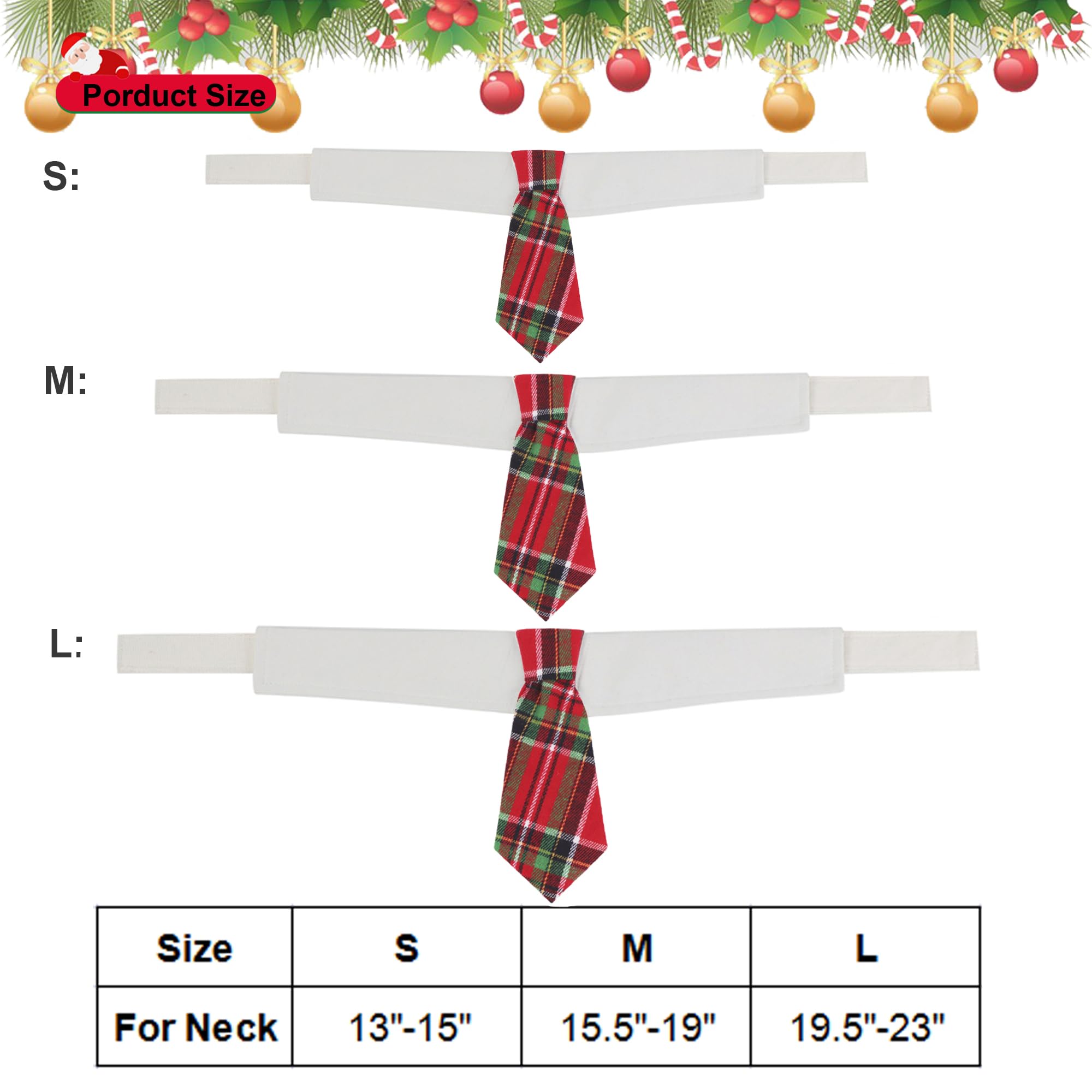 ADOGGYGO Red Plaid Christmas Dog Necktie Tuxedo Collar - Festive Pet Bow Tie for Small, Medium & Large Dogs - Perfect for Holiday Parties, Photos & Christmas Celebrations